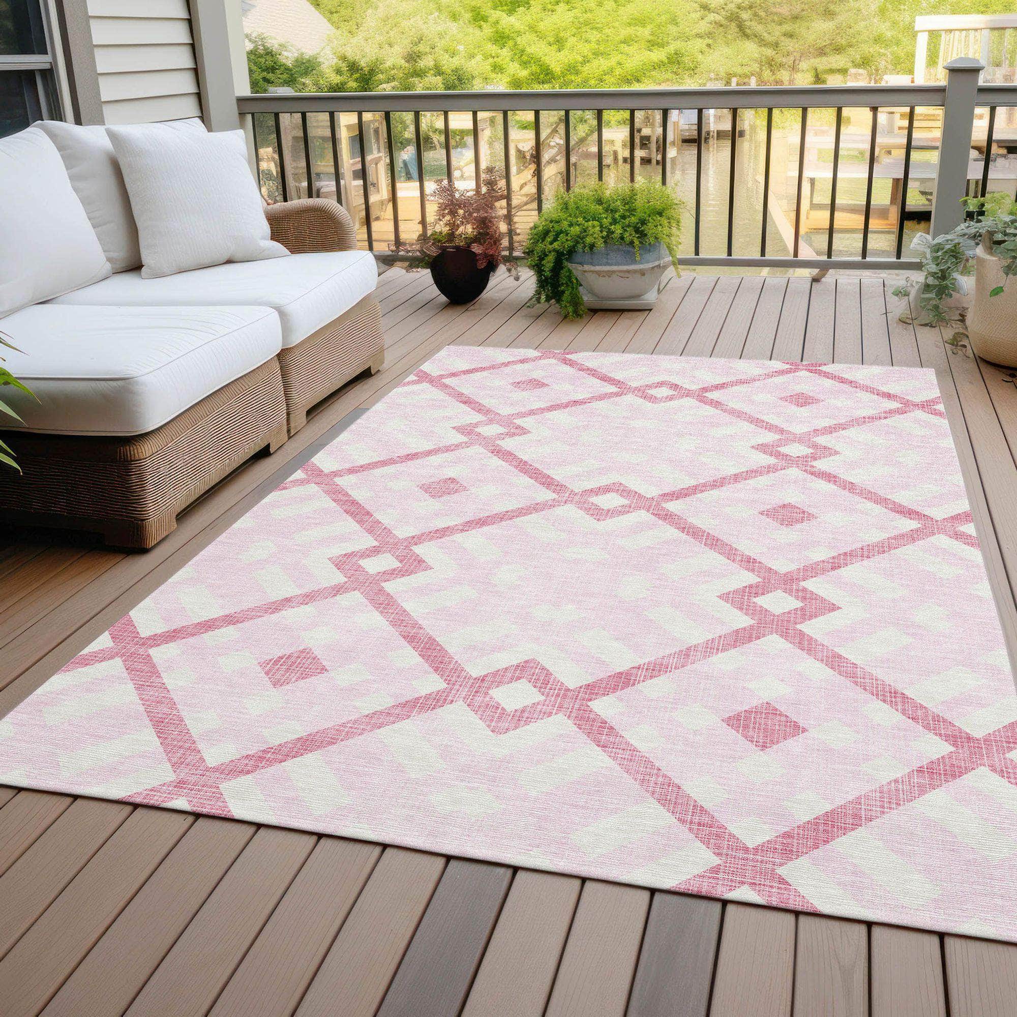 Machine Made ACN616 Pink Rugs