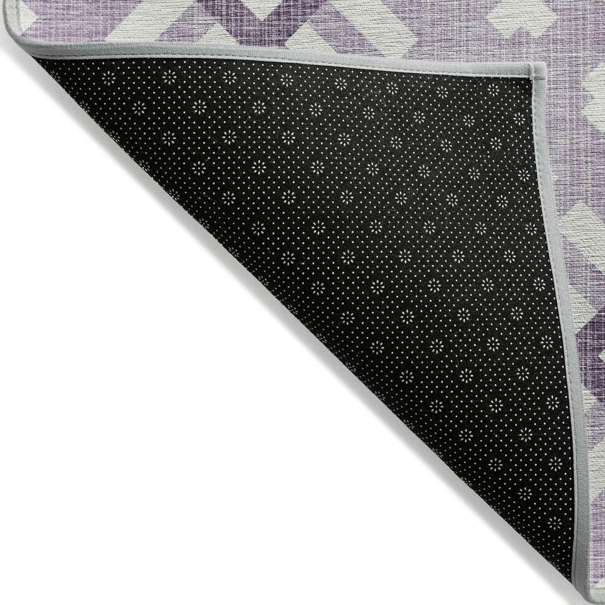 Machine Made ACN616 Purple Rugs