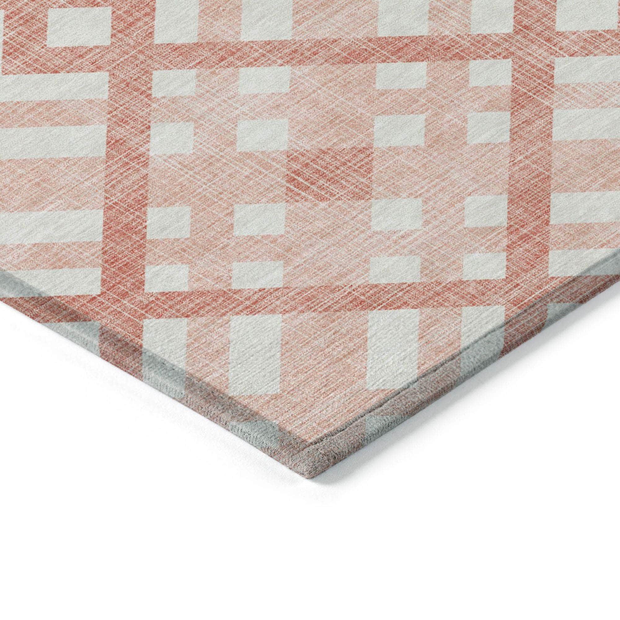 Machine Made ACN616 Salmon Orange Rugs