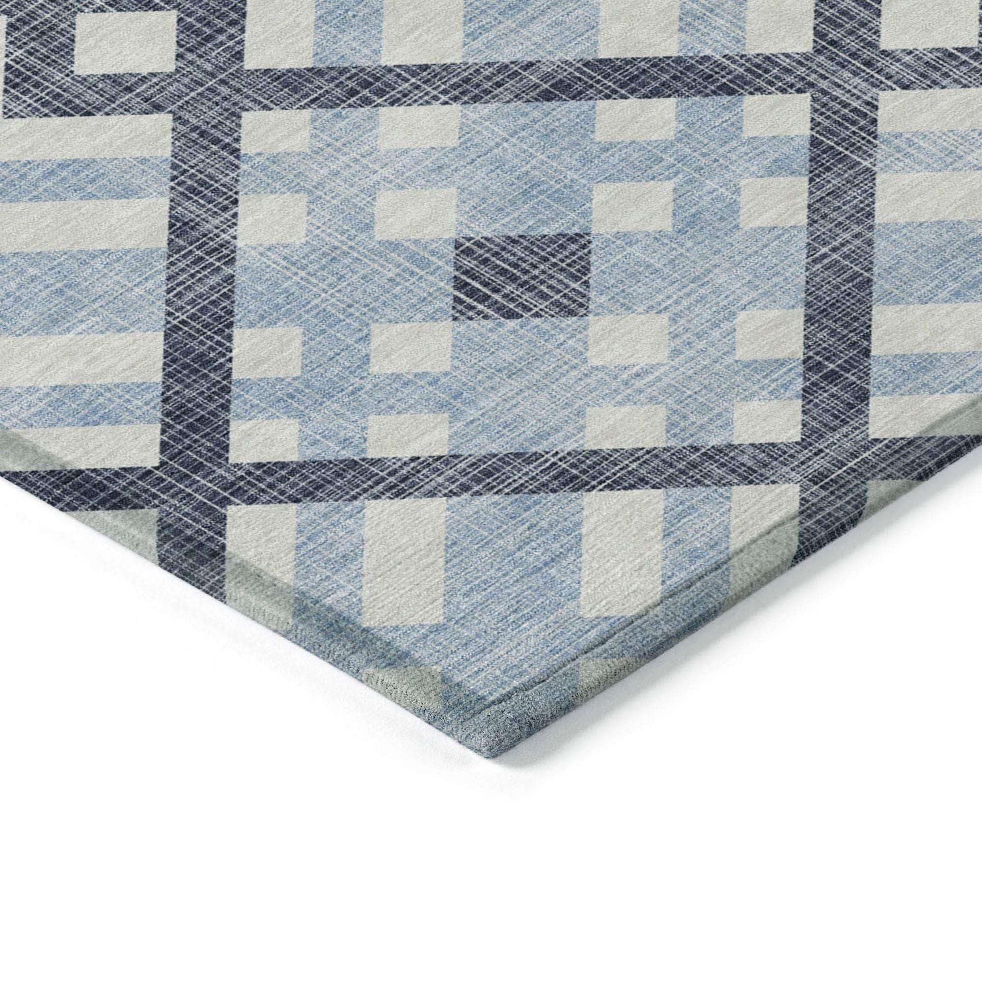 Machine Made ACN616 Sky Blue Rugs