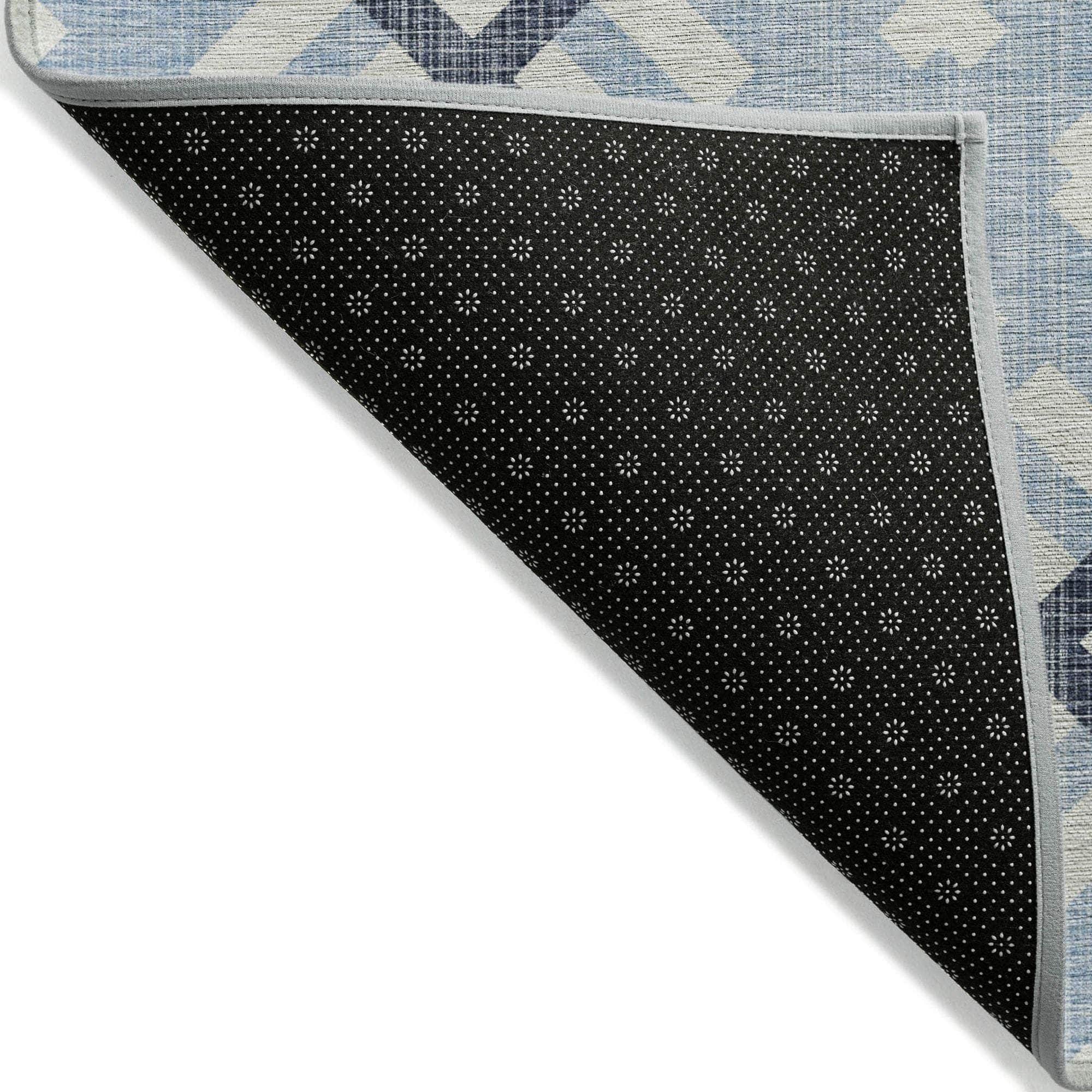 Machine Made ACN616 Sky Blue Rugs
