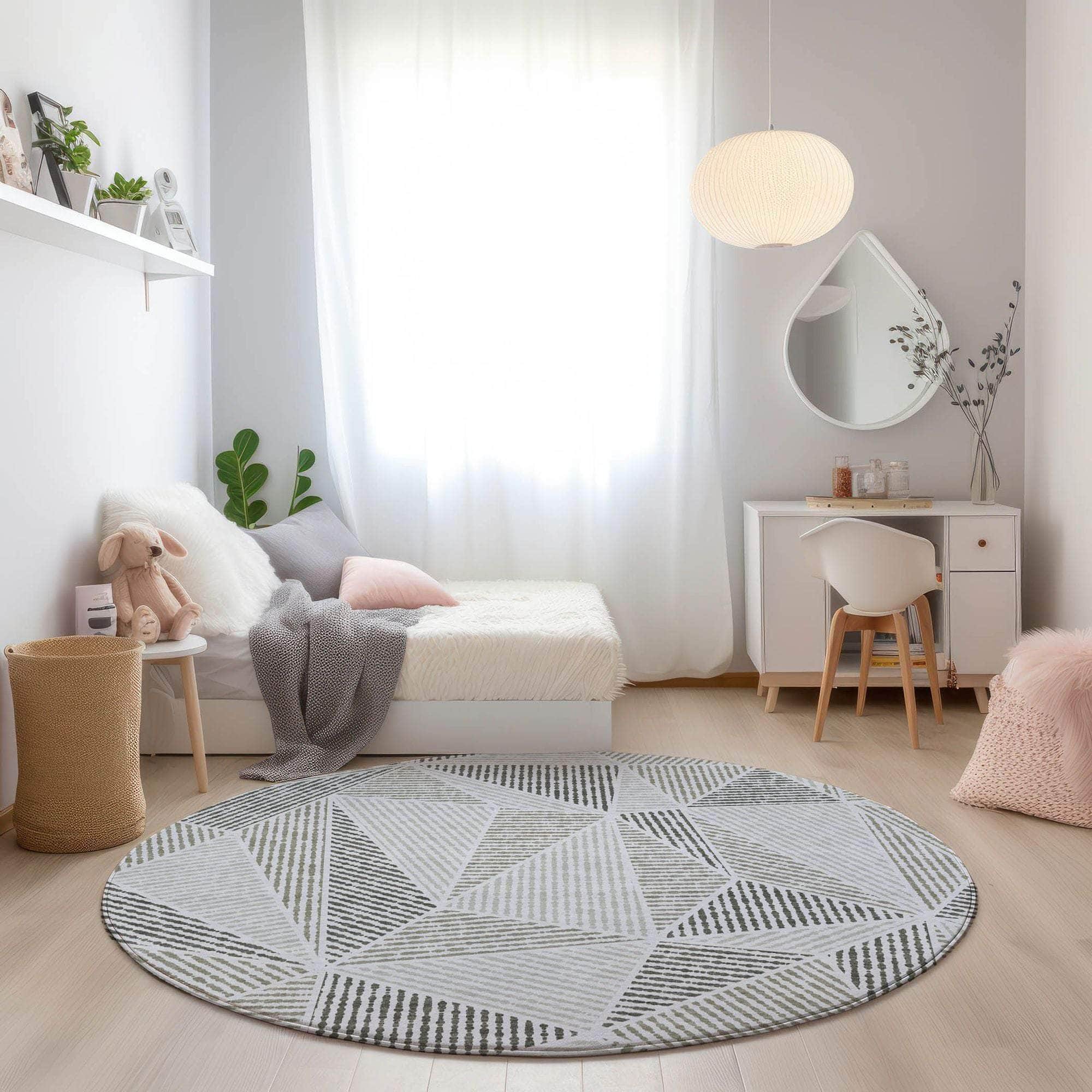 Machine Made ACN618 Taupe Brown Rugs