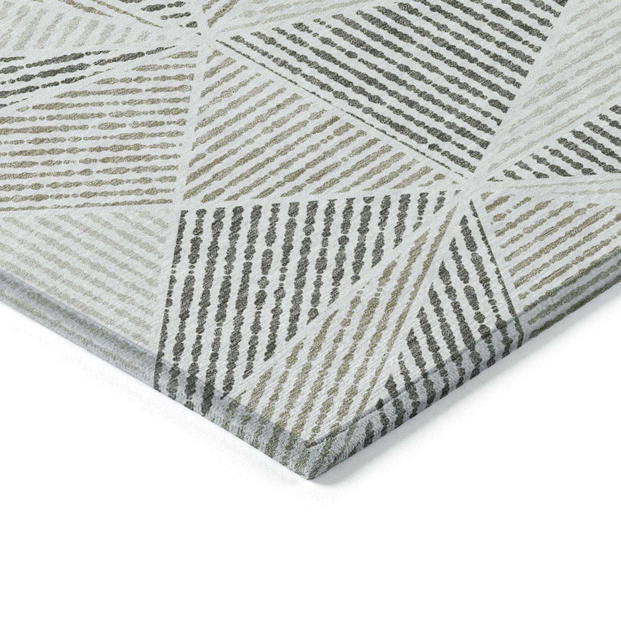 Machine Made ACN618 Taupe Brown Rugs