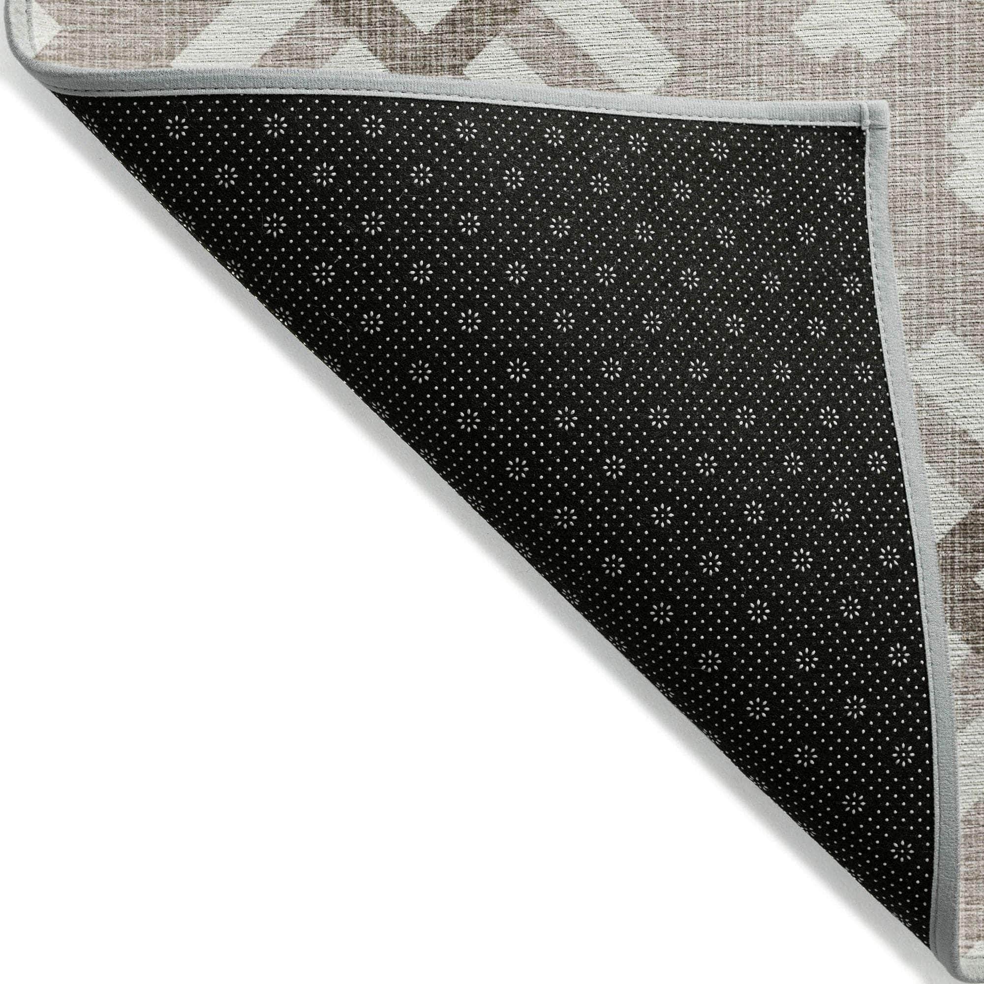 Machine Made ACN616 Taupe Brown Rugs