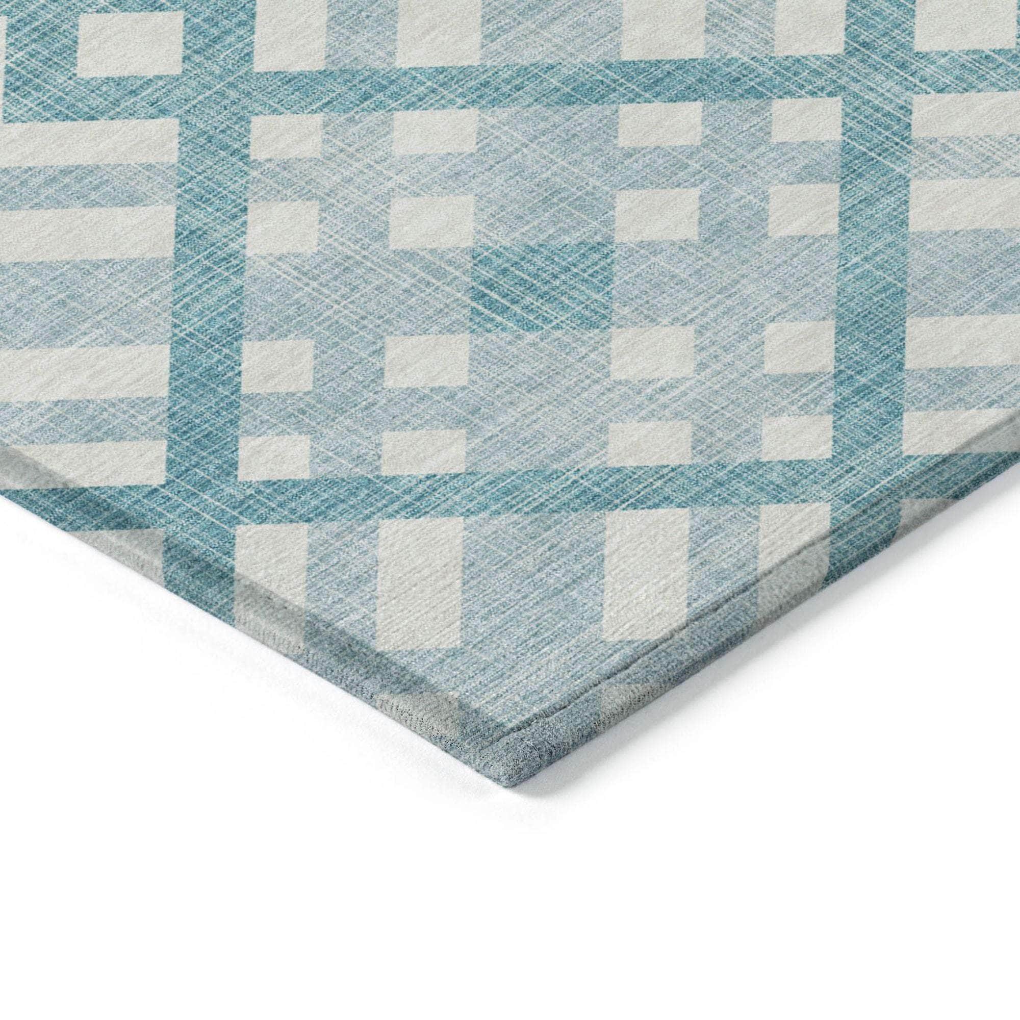 Machine Made ACN616 Teal Rugs