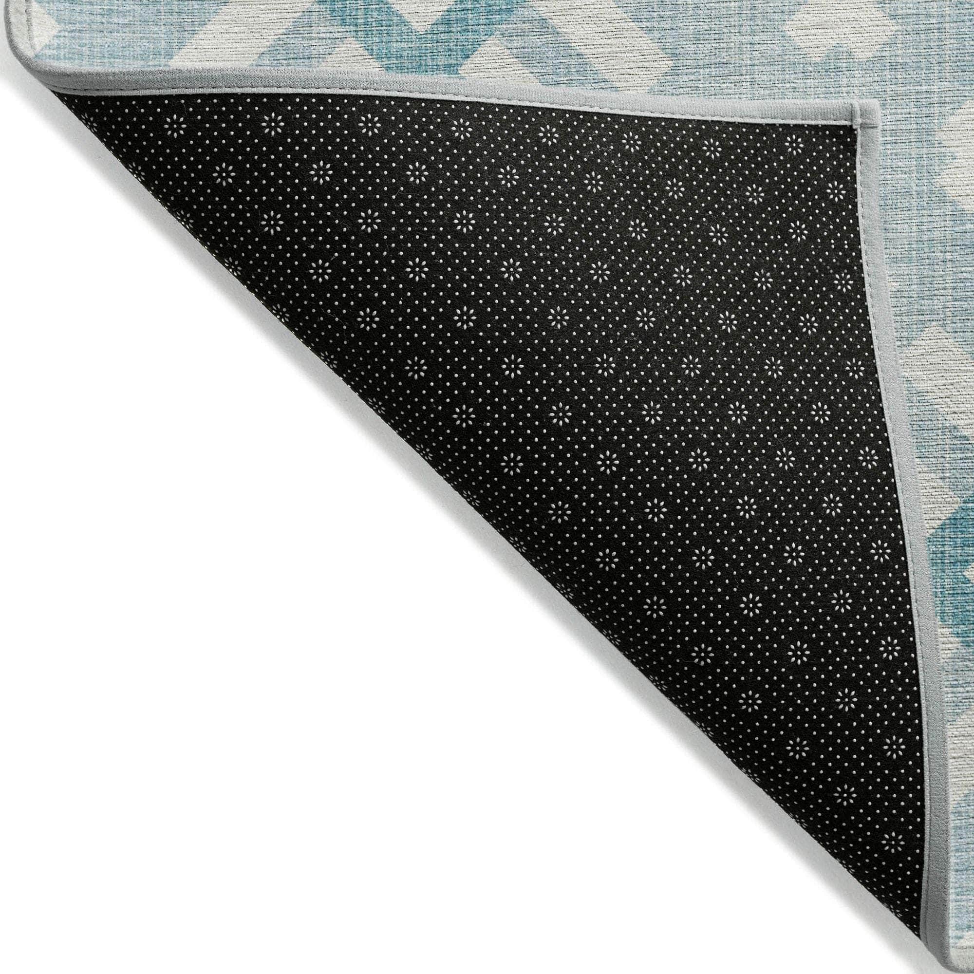 Machine Made ACN616 Teal Rugs