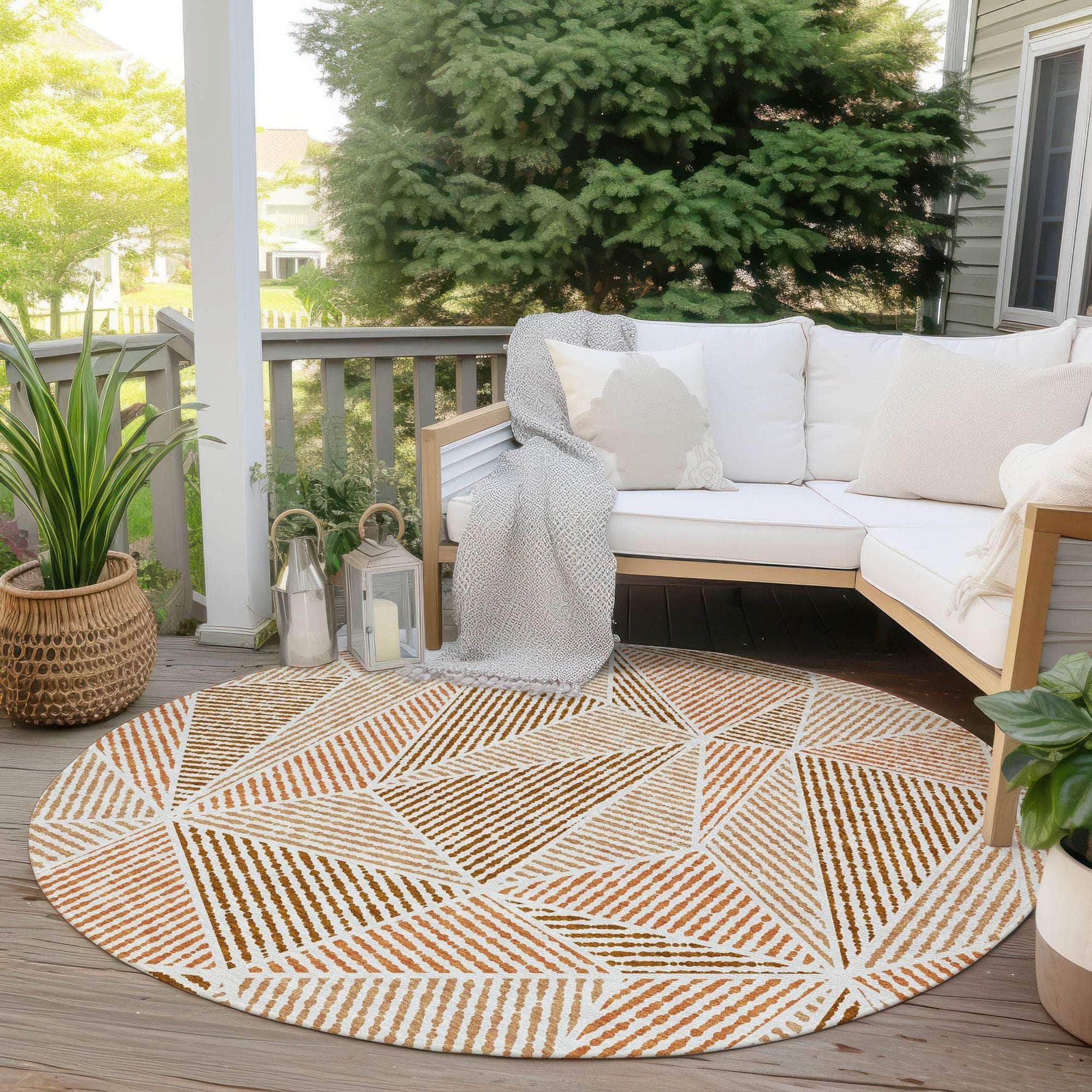 Machine Made ACN618 Terracotta Orange Rugs