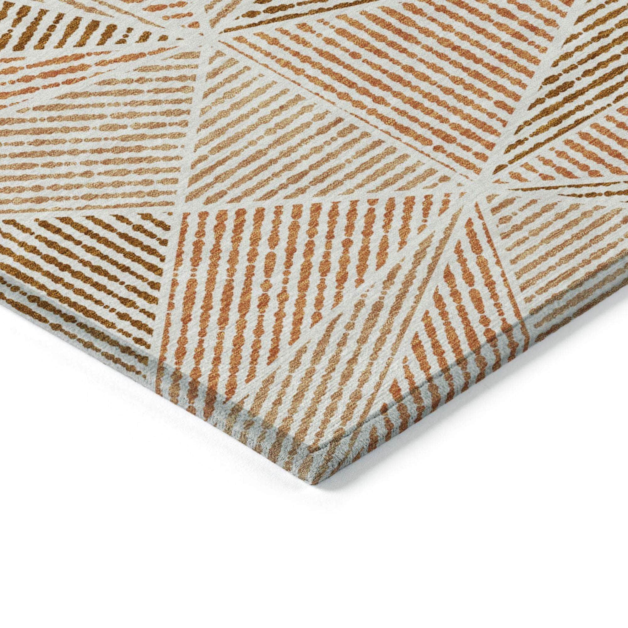 Machine Made ACN618 Terracotta Orange Rugs