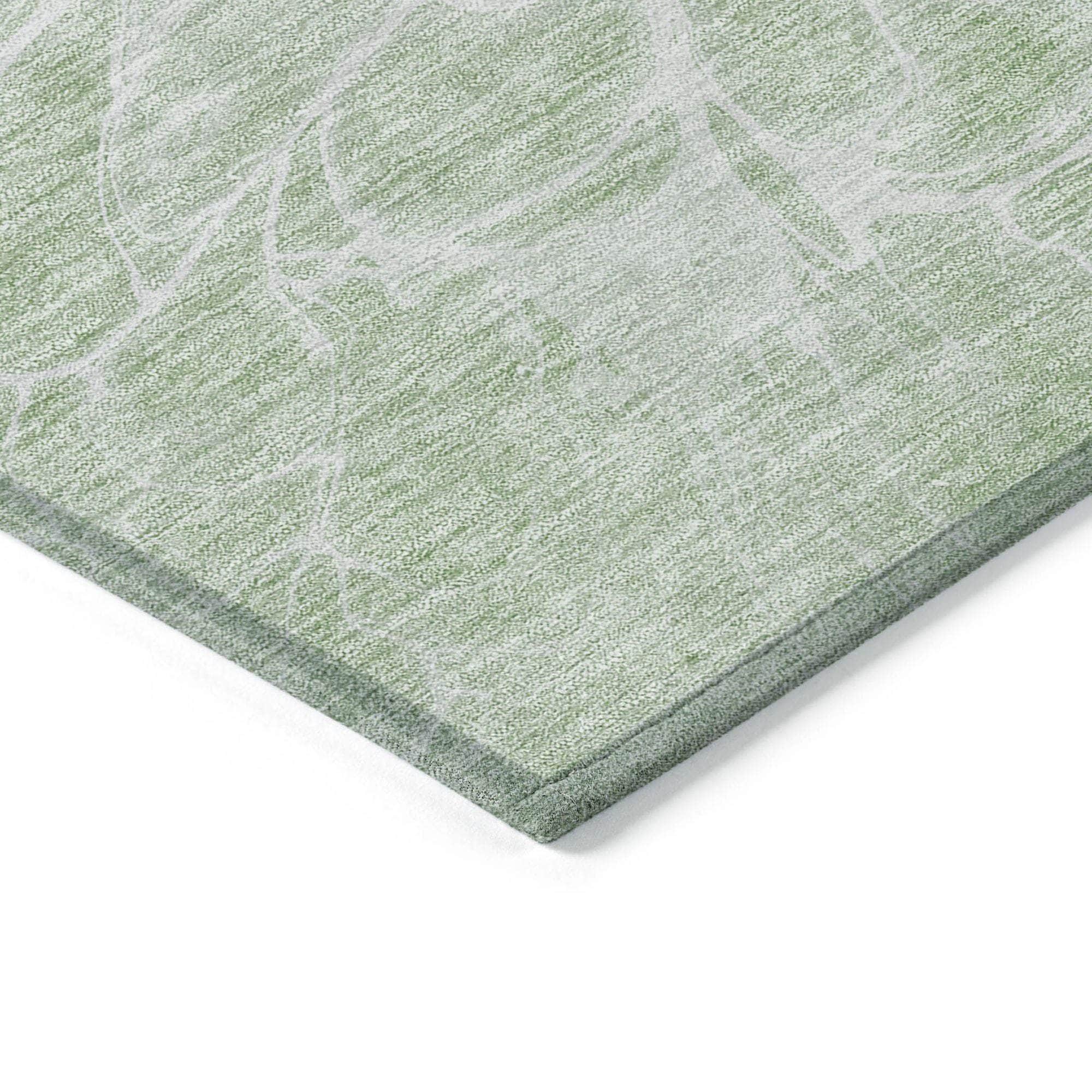 Machine Made ACN653 Mint Green Rugs #color_mint green