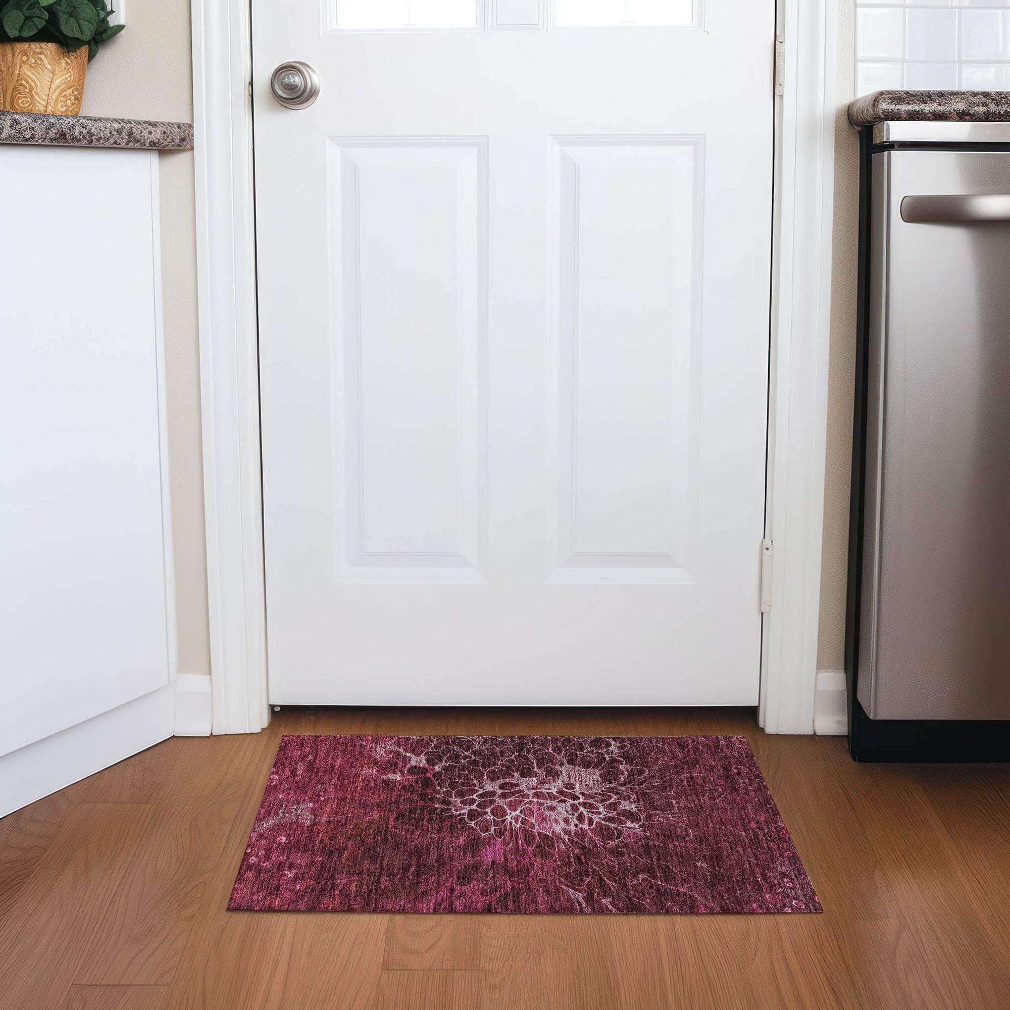 Machine Made ACN652 Merlot Red Rugs #color_merlot red