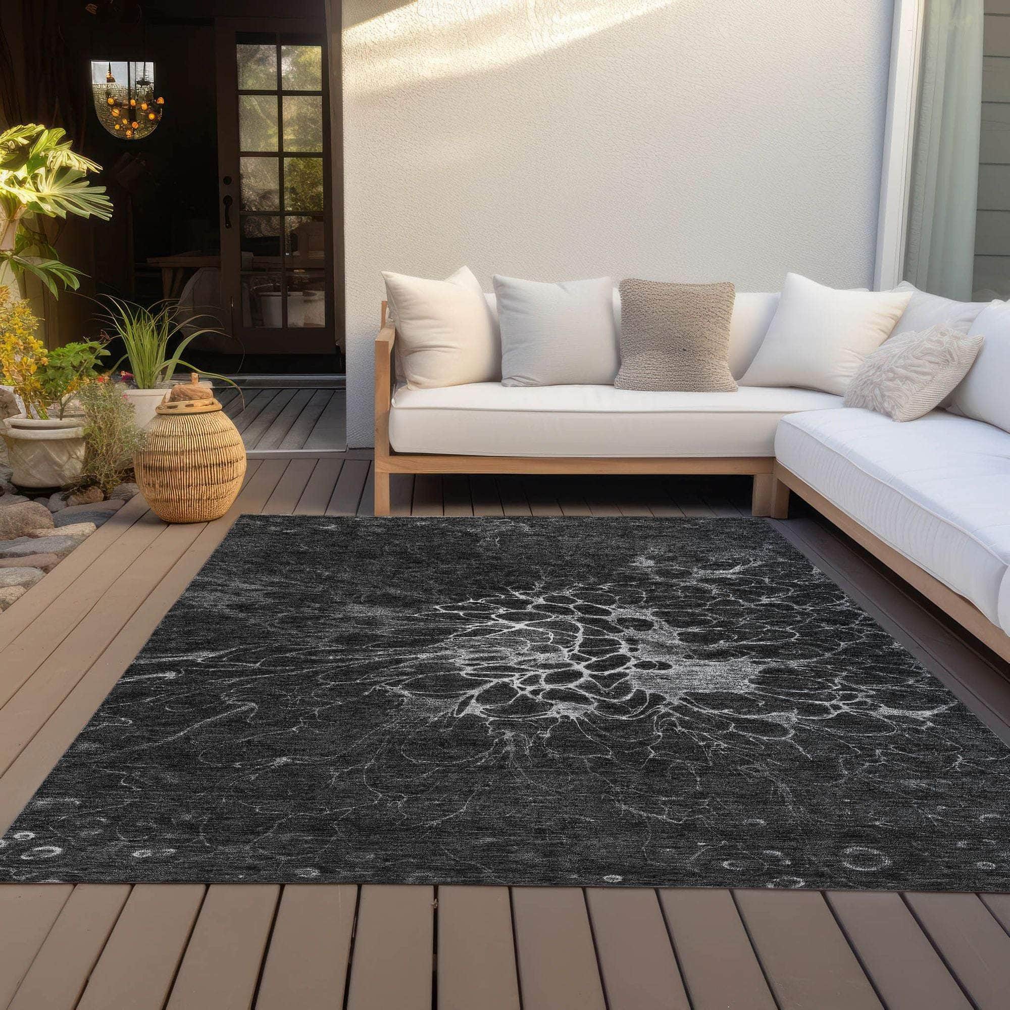 Machine Made ACN652 Charcoal Gray Rugs #color_charcoal gray