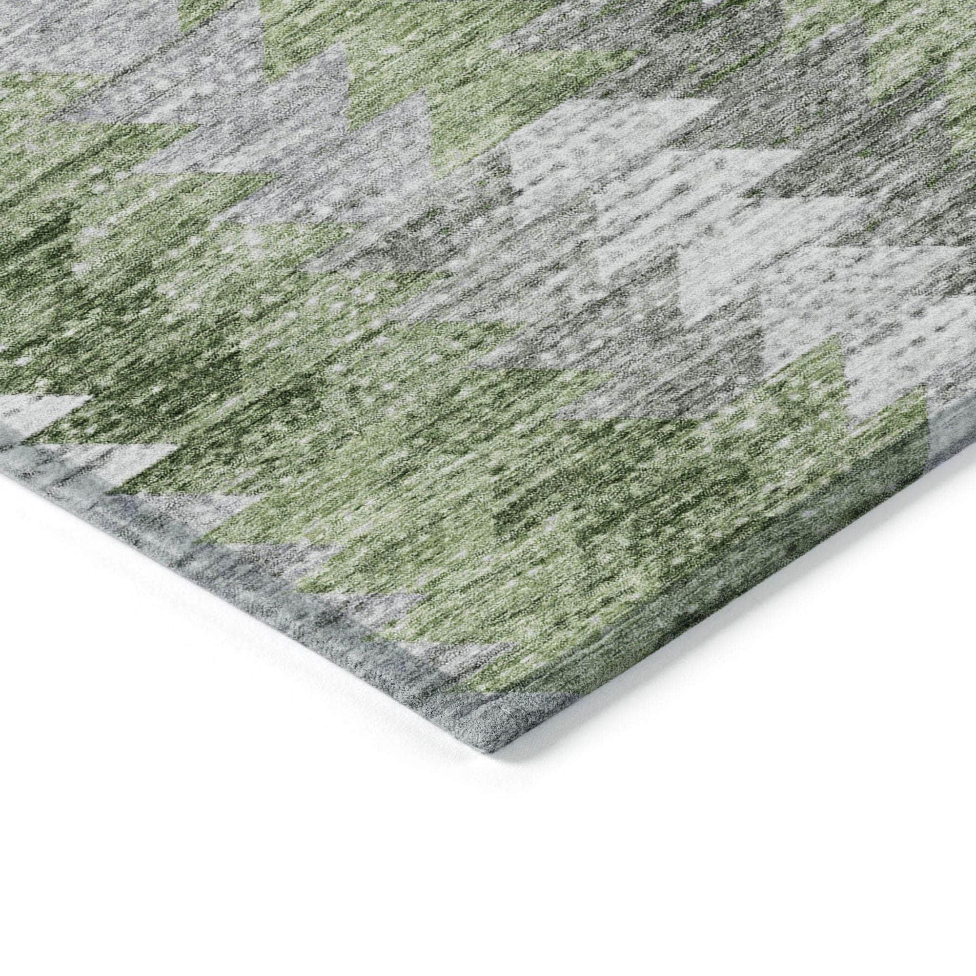 Machine Made ACN632 Green Rugs #color_green