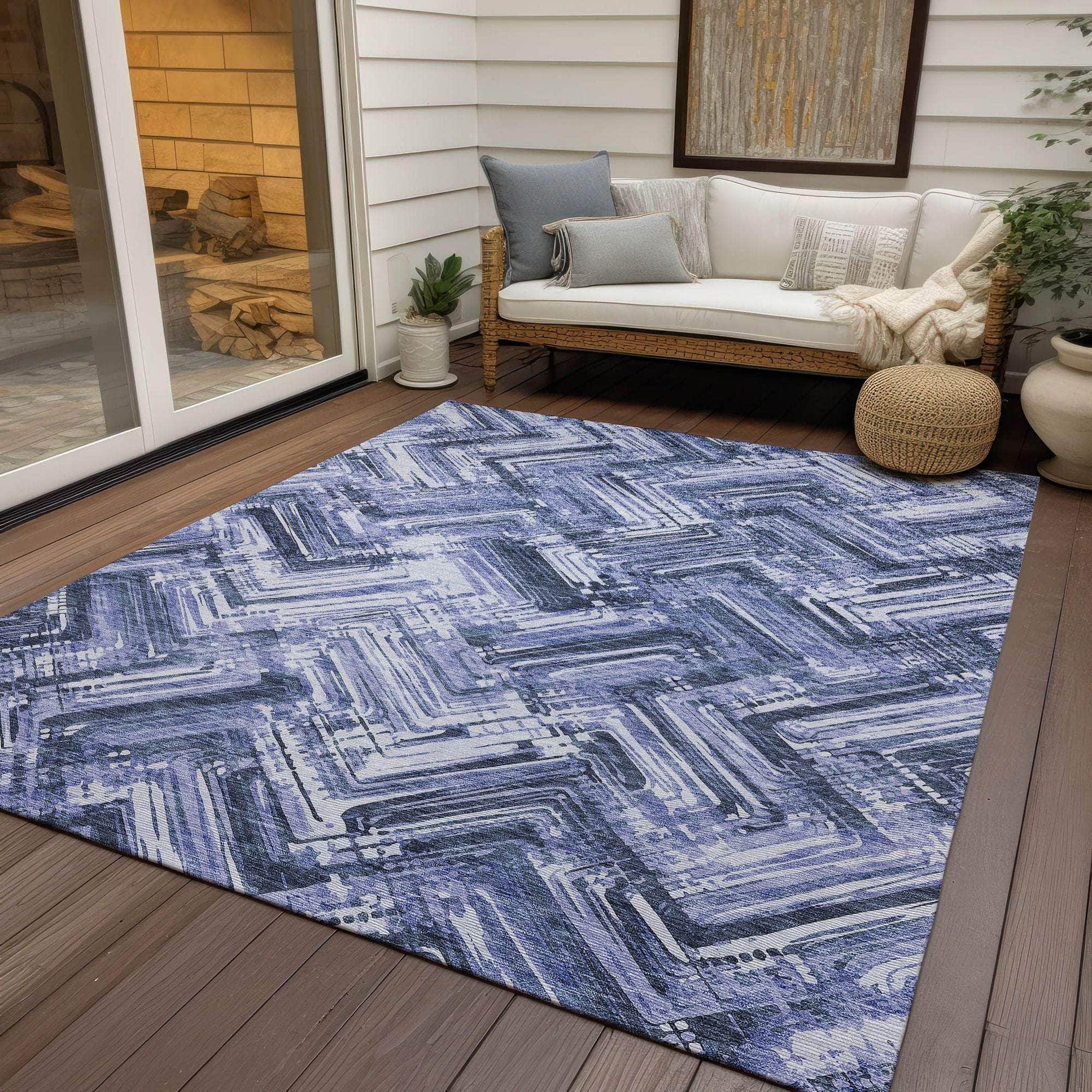 Machine Made ACN630 Blue Rugs #color_blue