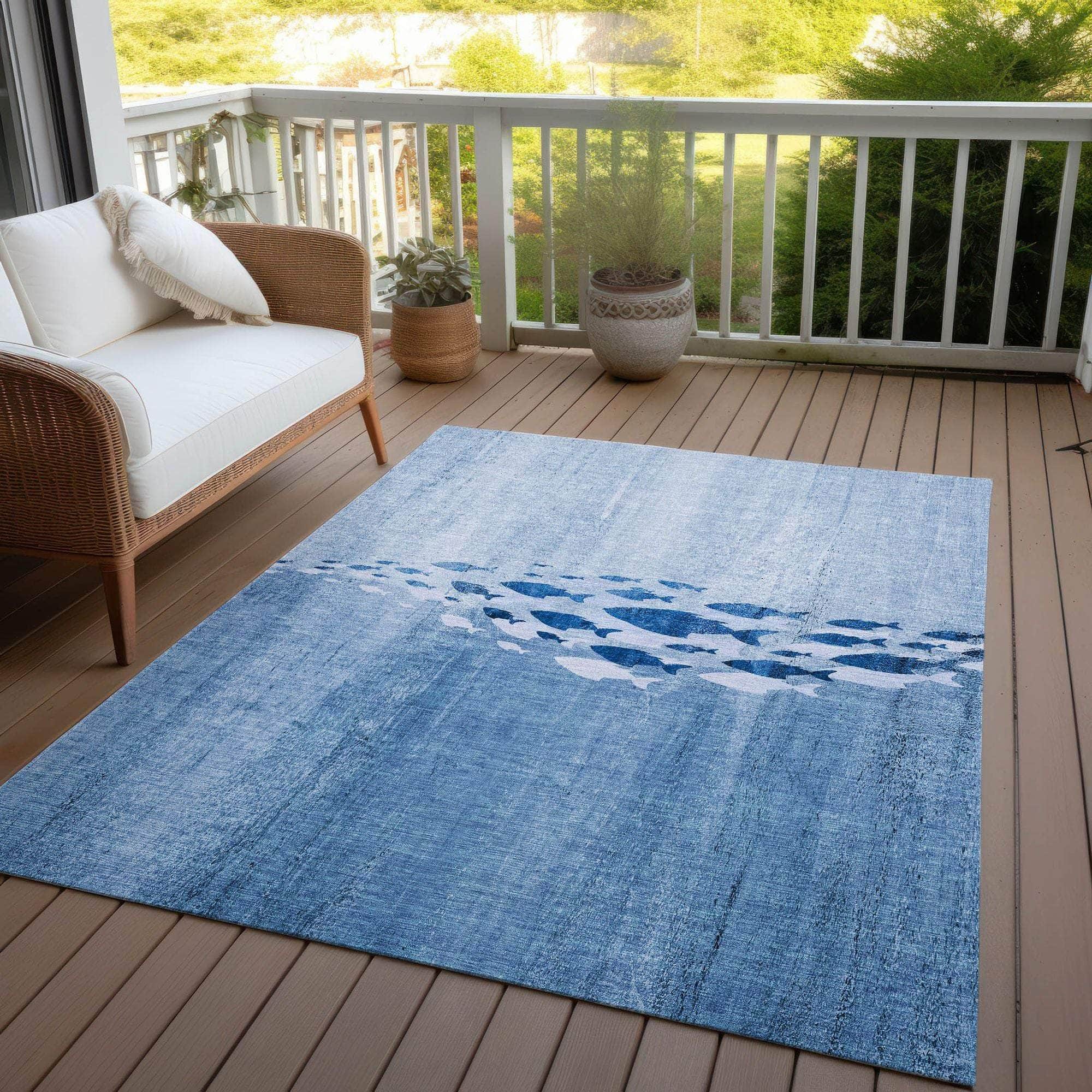 Machine Made ACN627 Blue Rugs #color_blue