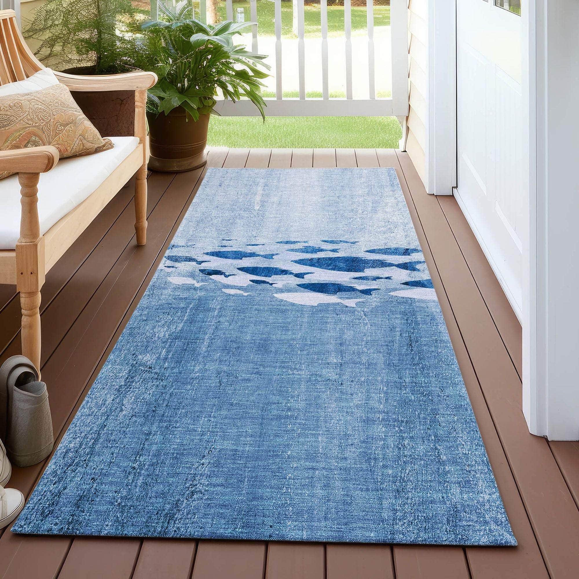 Machine Made ACN627 Blue Rugs #color_blue