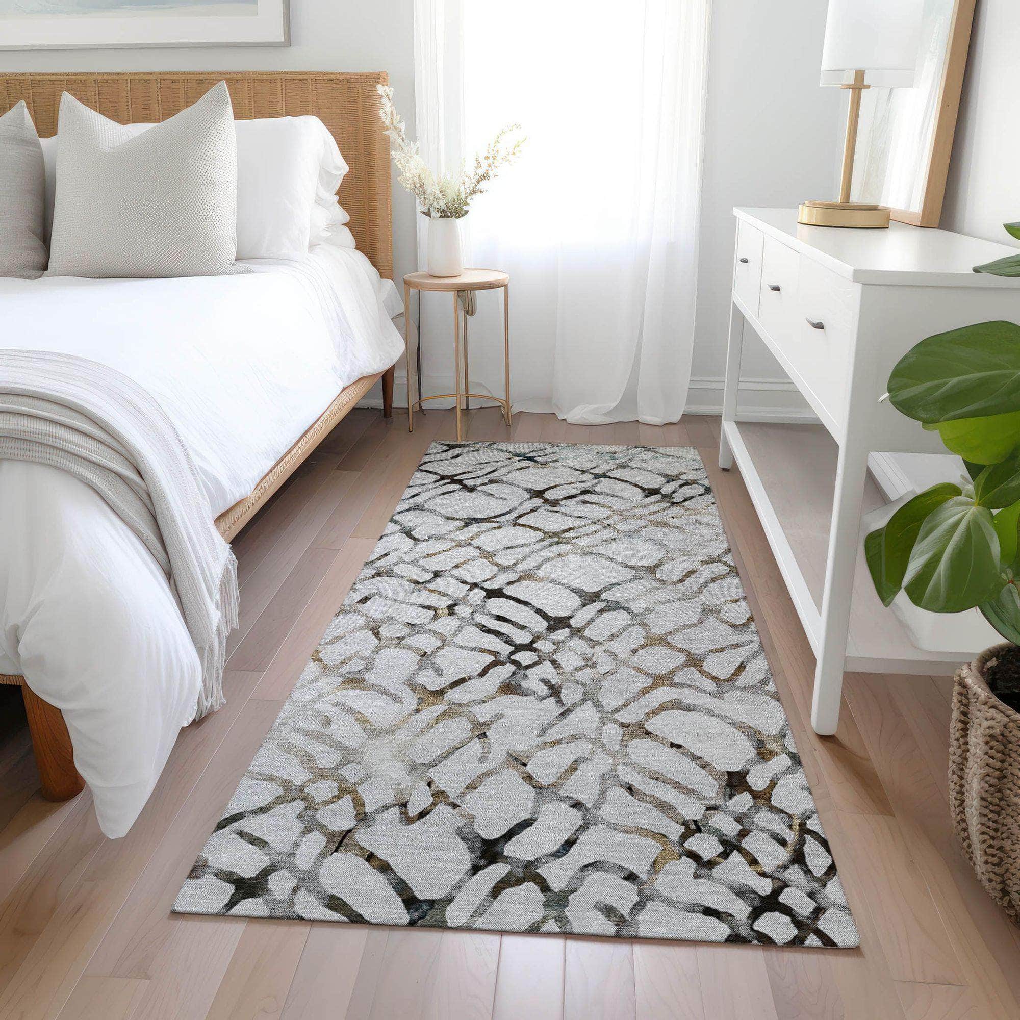 Machine Made ACN609 Silver Gray Rugs