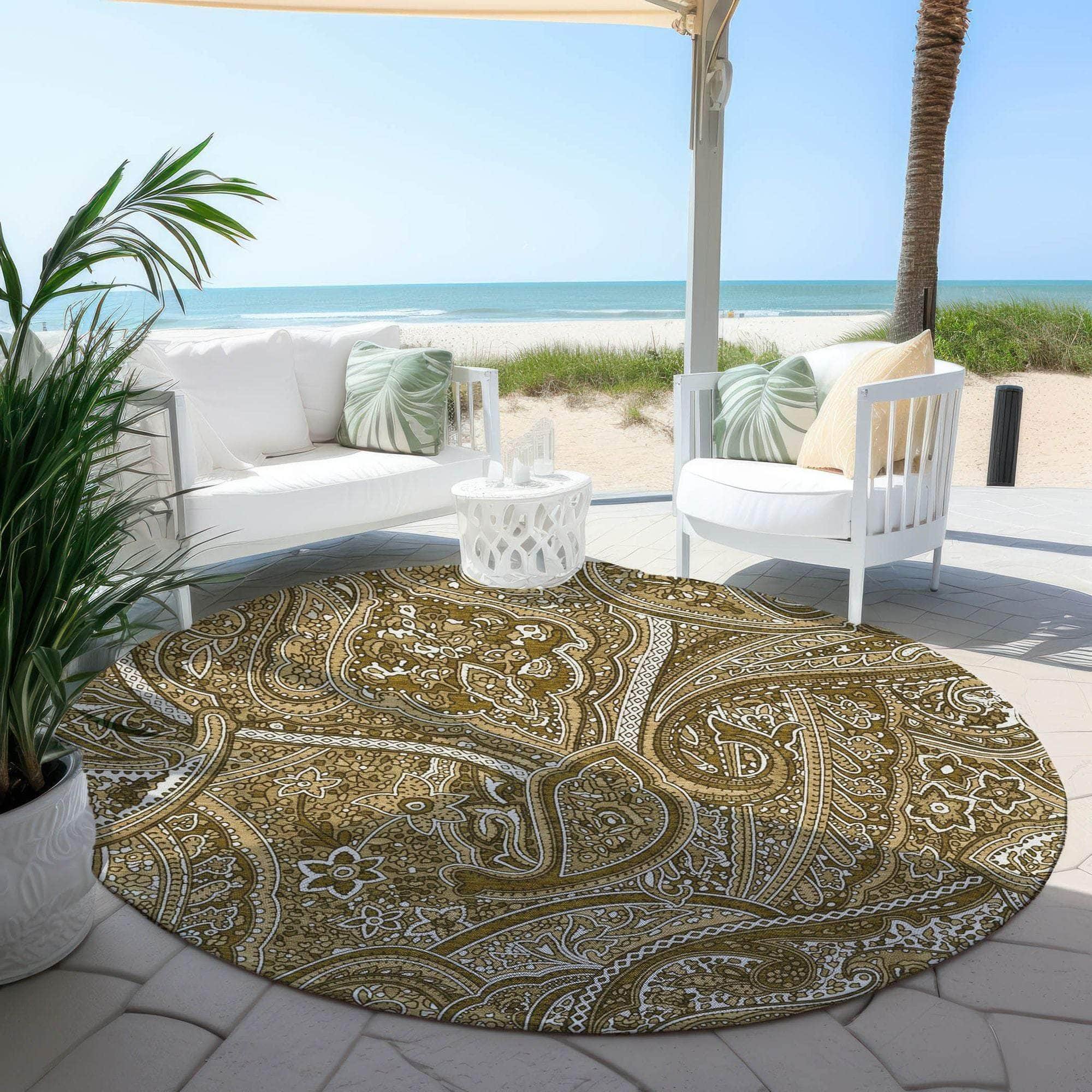 Machine Made ACN623 Brown Rugs #color_brown