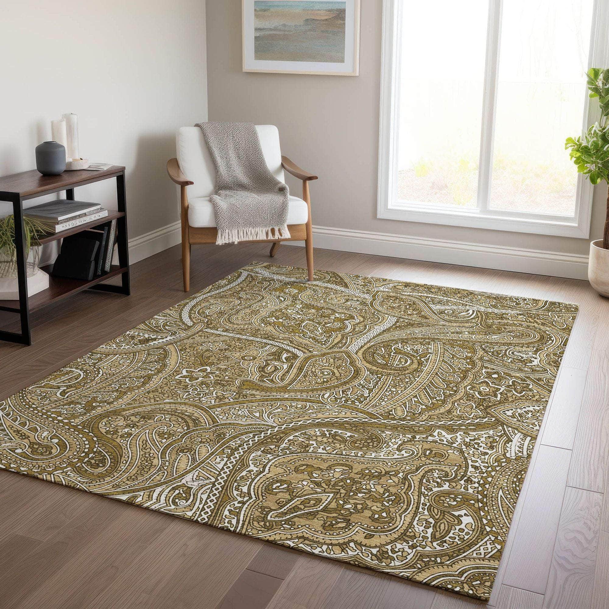 Machine Made ACN623 Brown Rugs #color_brown
