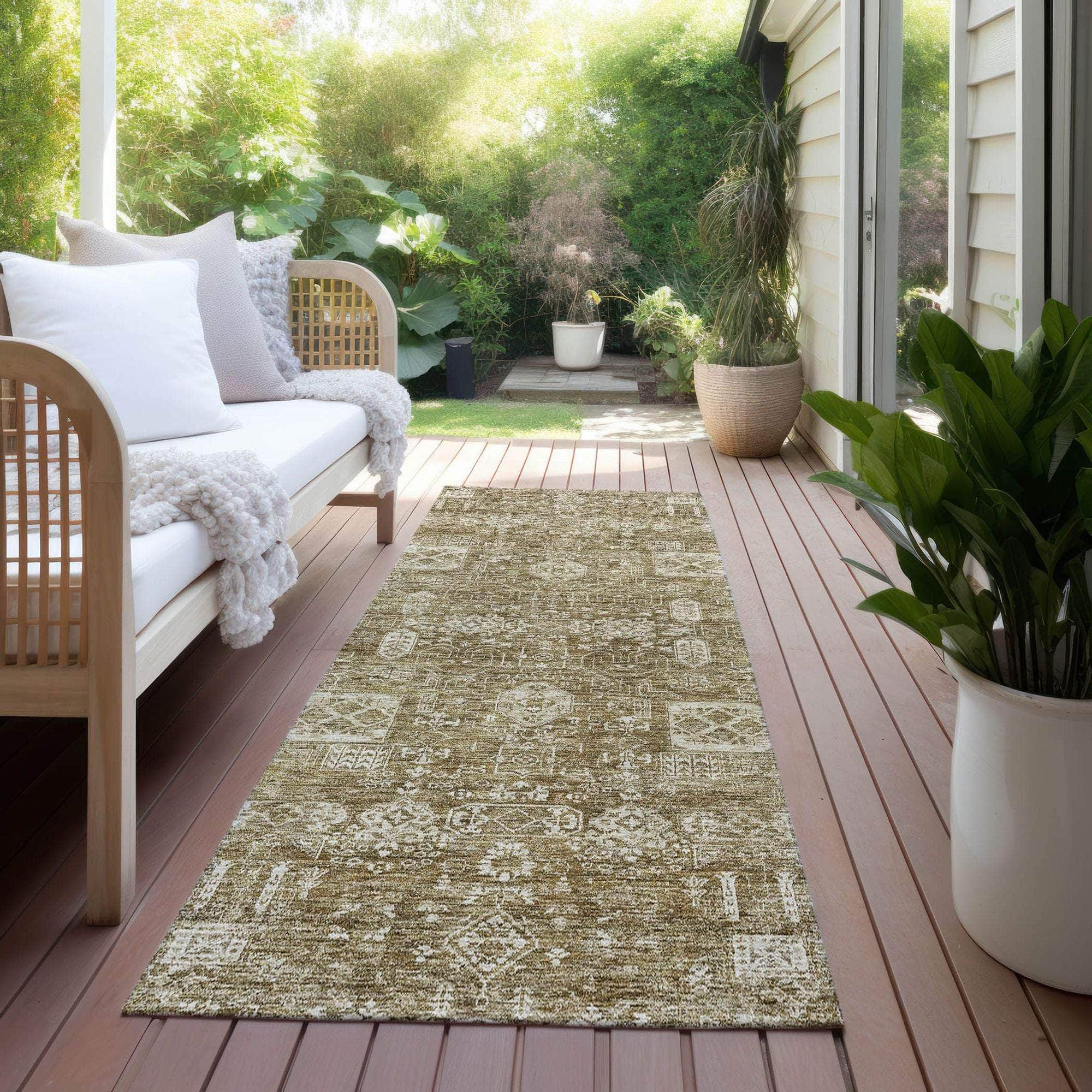 Machine Made ACN637 Brown Rugs