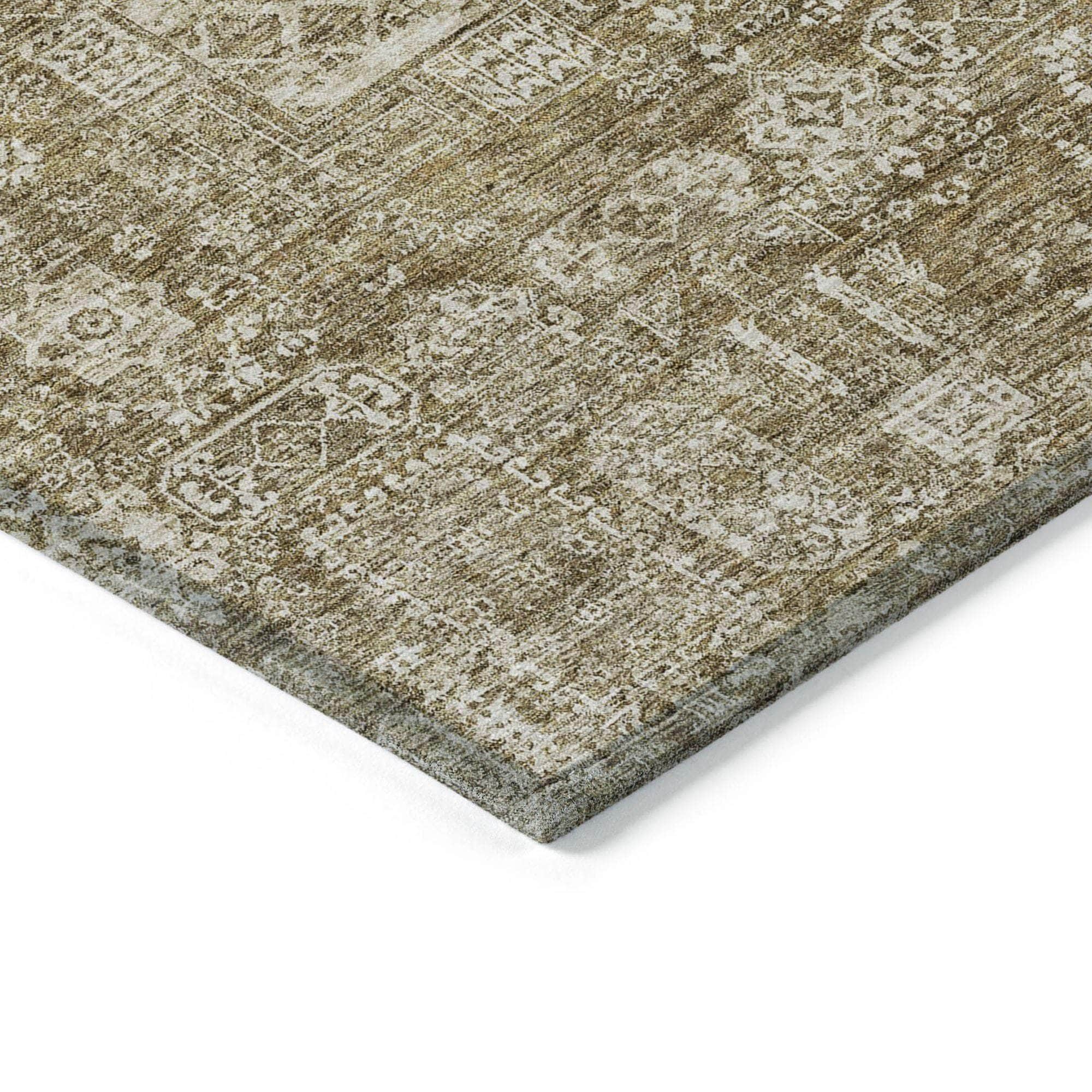 Machine Made ACN637 Brown Rugs