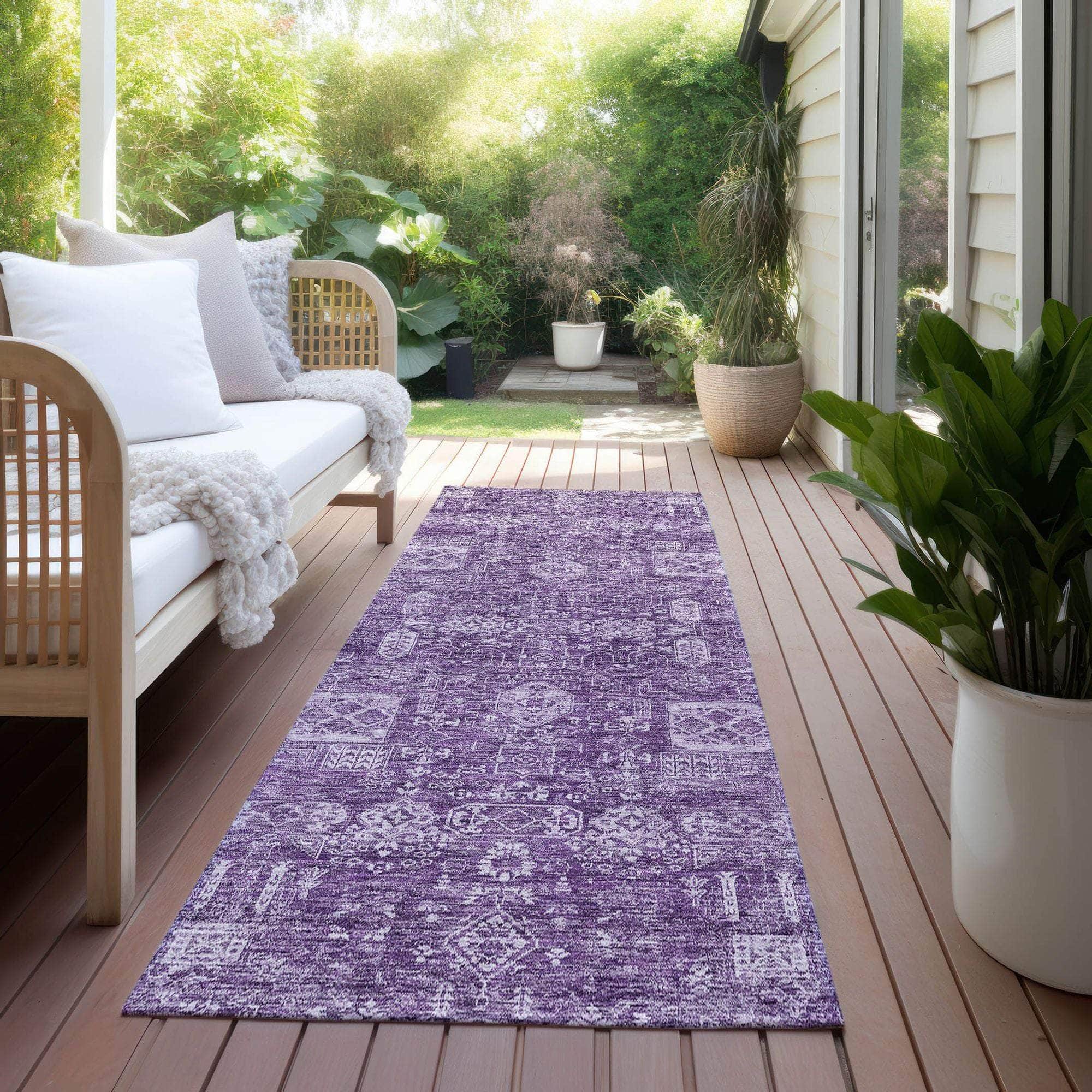 Machine Made ACN637 Purple Rugs #color_purple