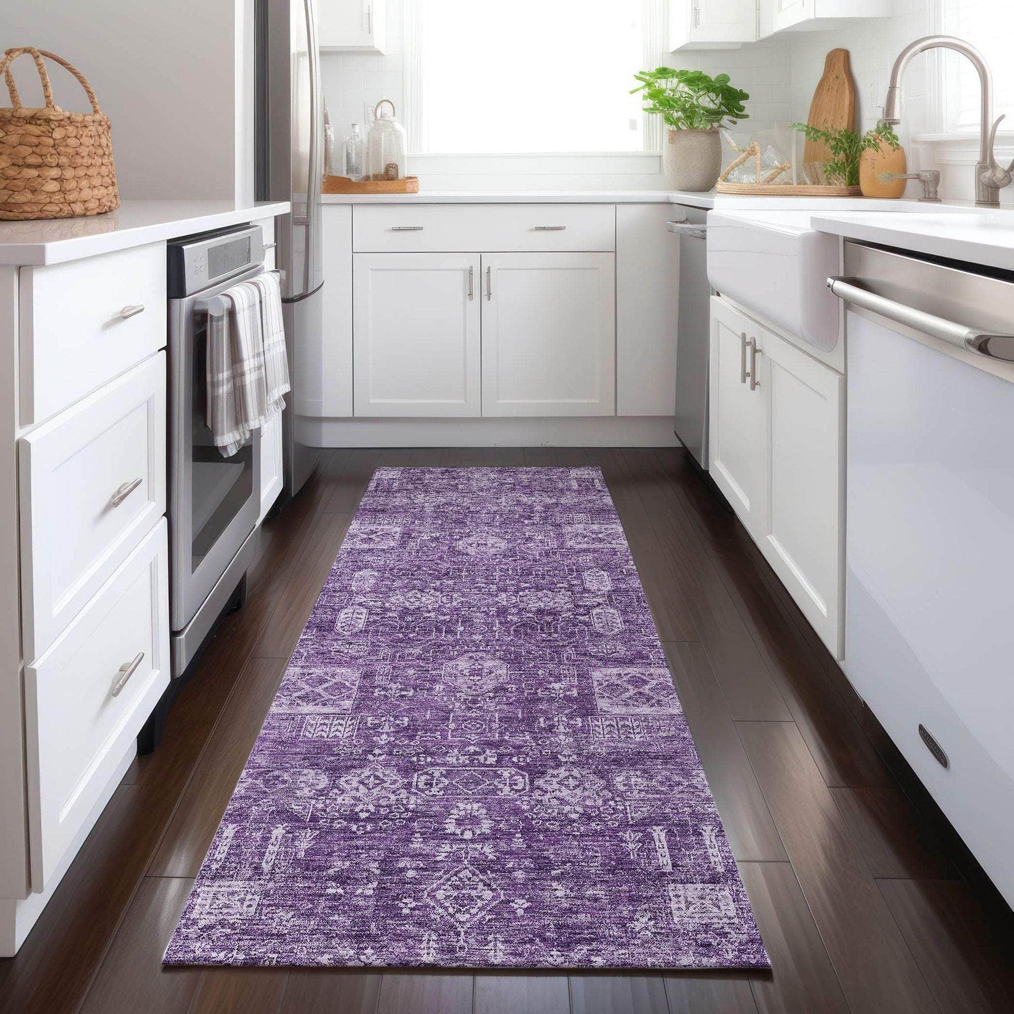 Machine Made ACN637 Purple Rugs #color_purple