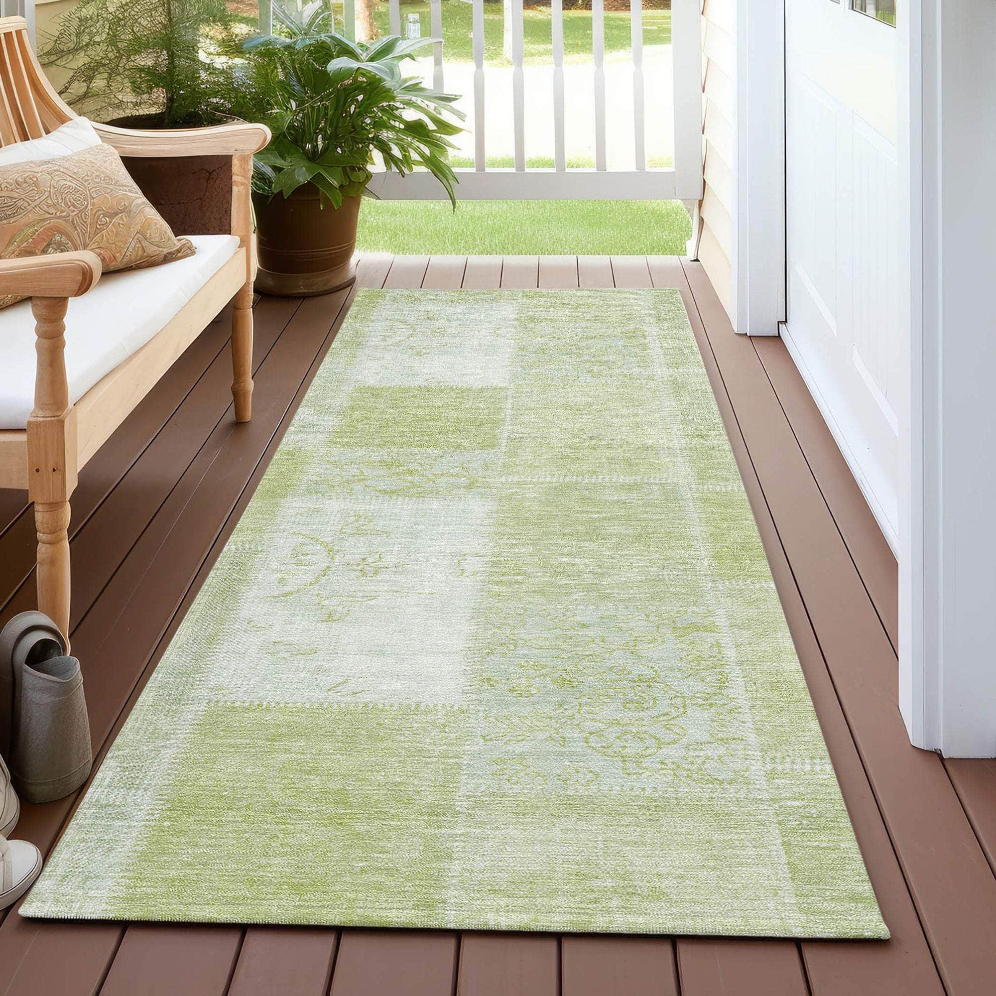 Machine Made ACN631 Aloe Green Rugs