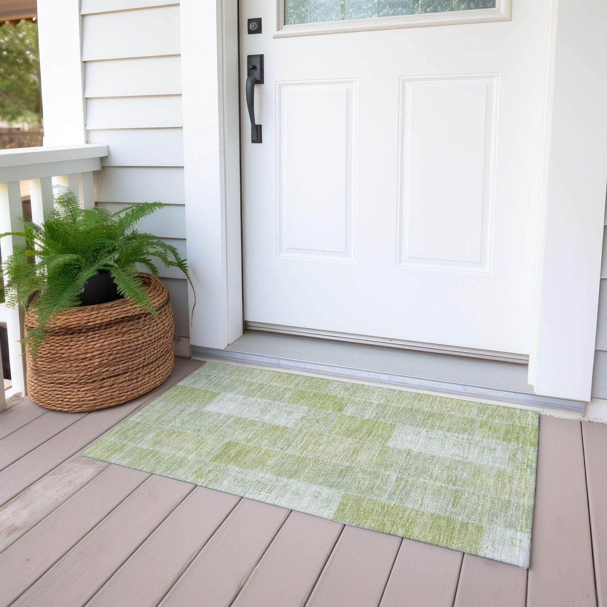 Machine Made ACN631 Aloe Green Rugs