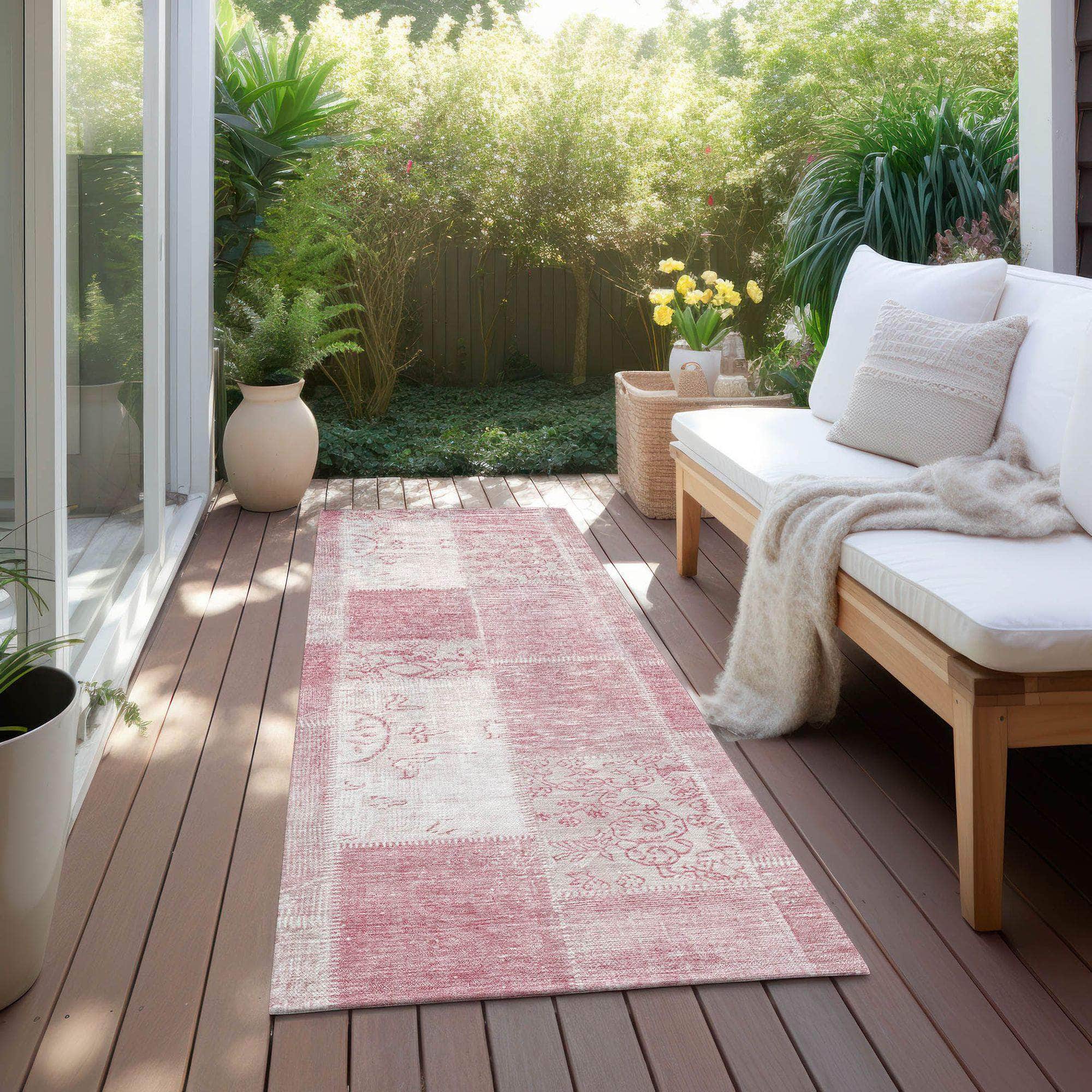 Machine Made ACN631 Pink Rugs