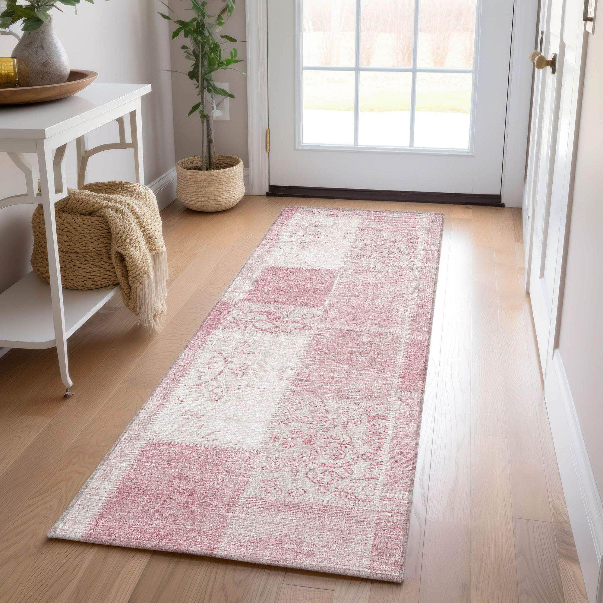 Machine Made ACN631 Pink Rugs