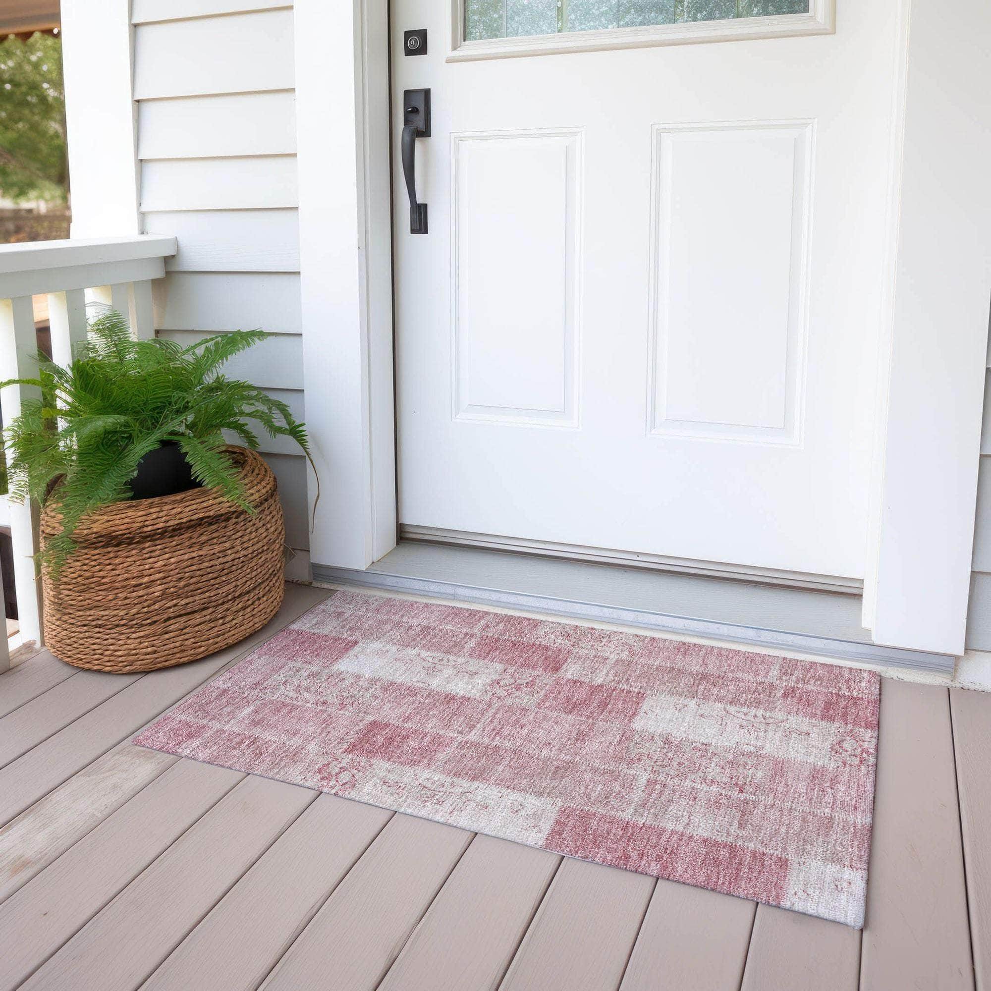Machine Made ACN631 Pink Rugs