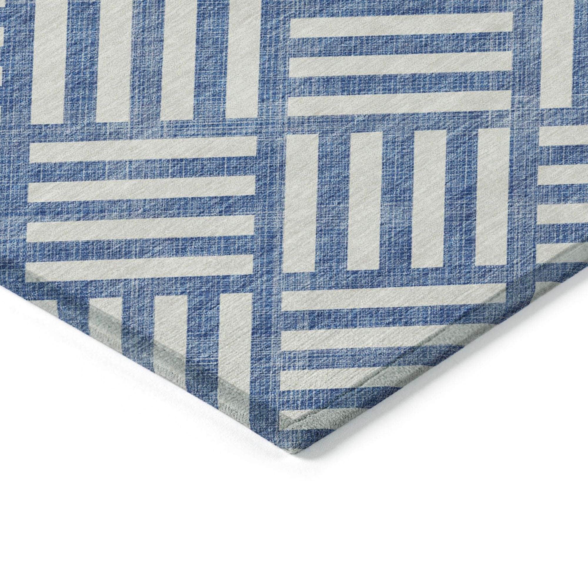 Machine Made ACN620 Blue Rugs