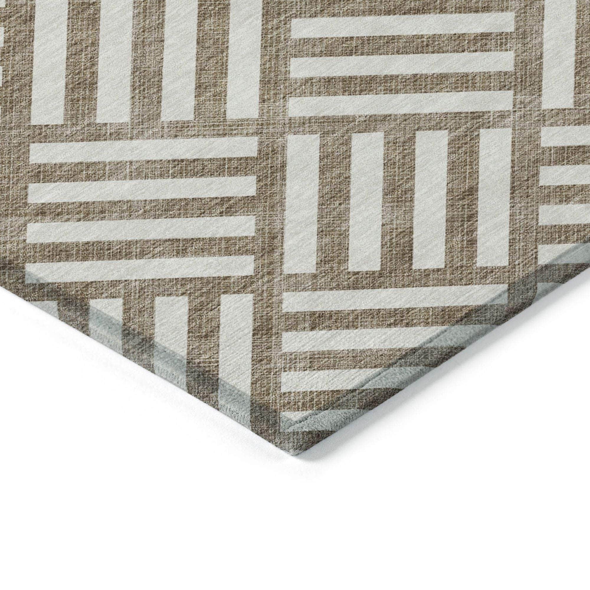 Machine Made ACN620 Brown Rugs