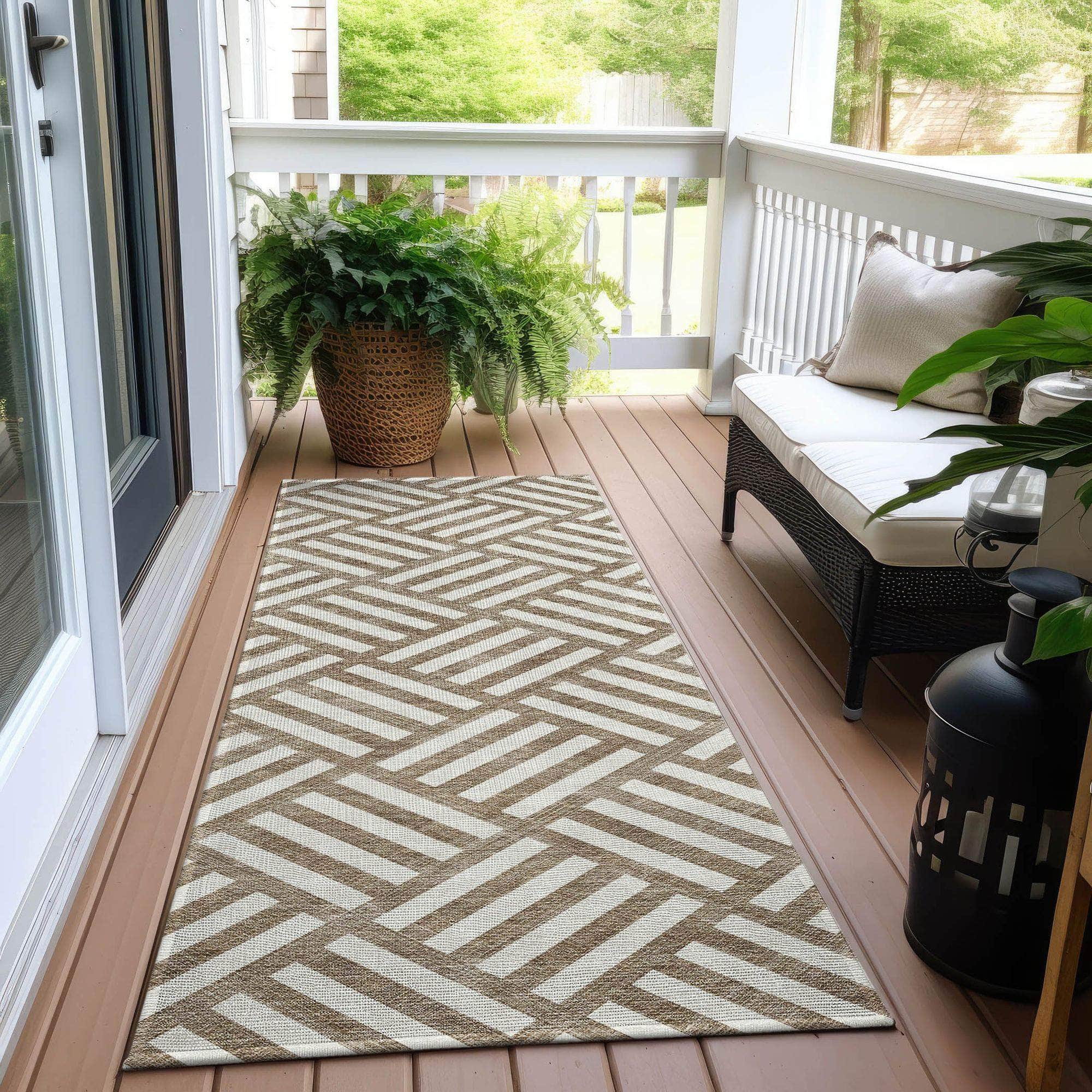 Machine Made ACN620 Brown Rugs