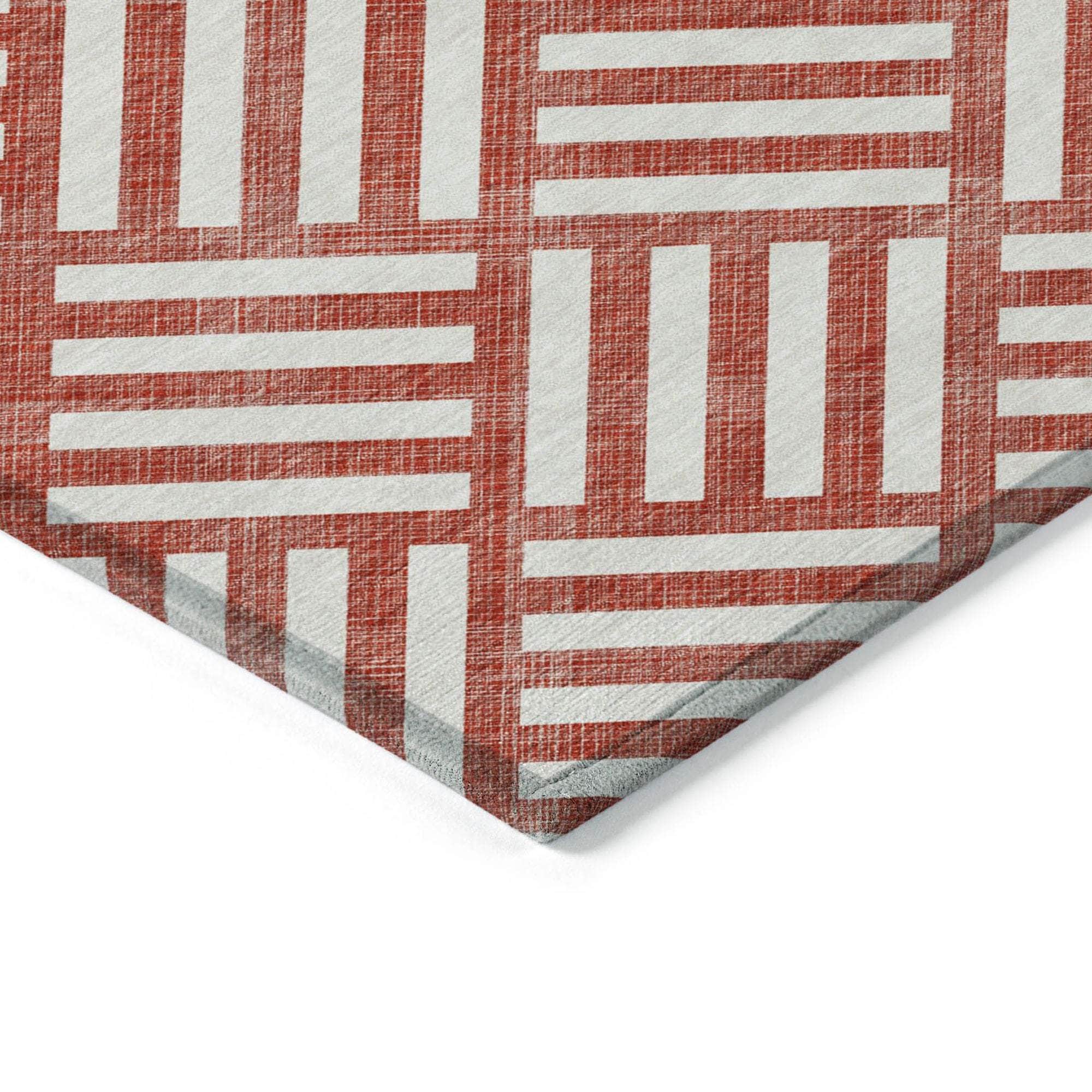 Machine Made ACN620 Red Rugs