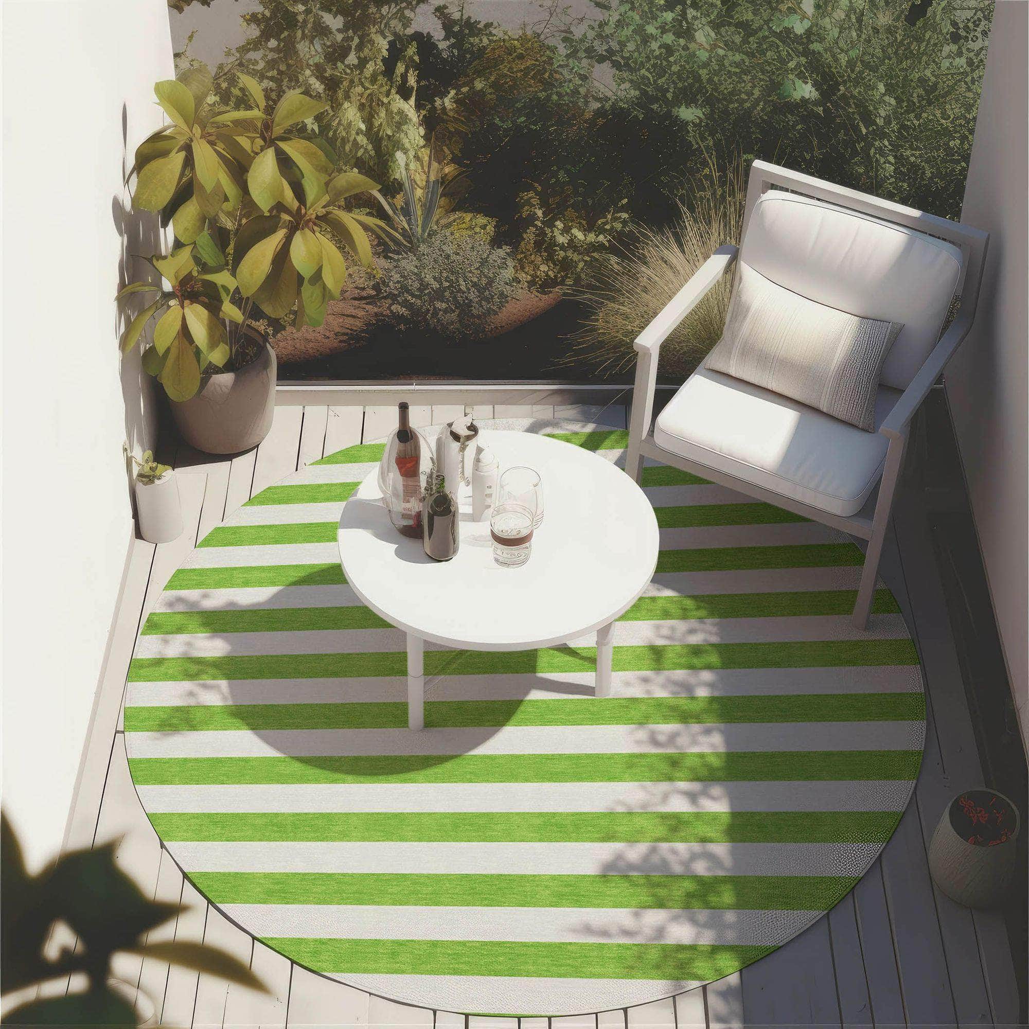 Machine Made ACN528 Lime Green Rugs