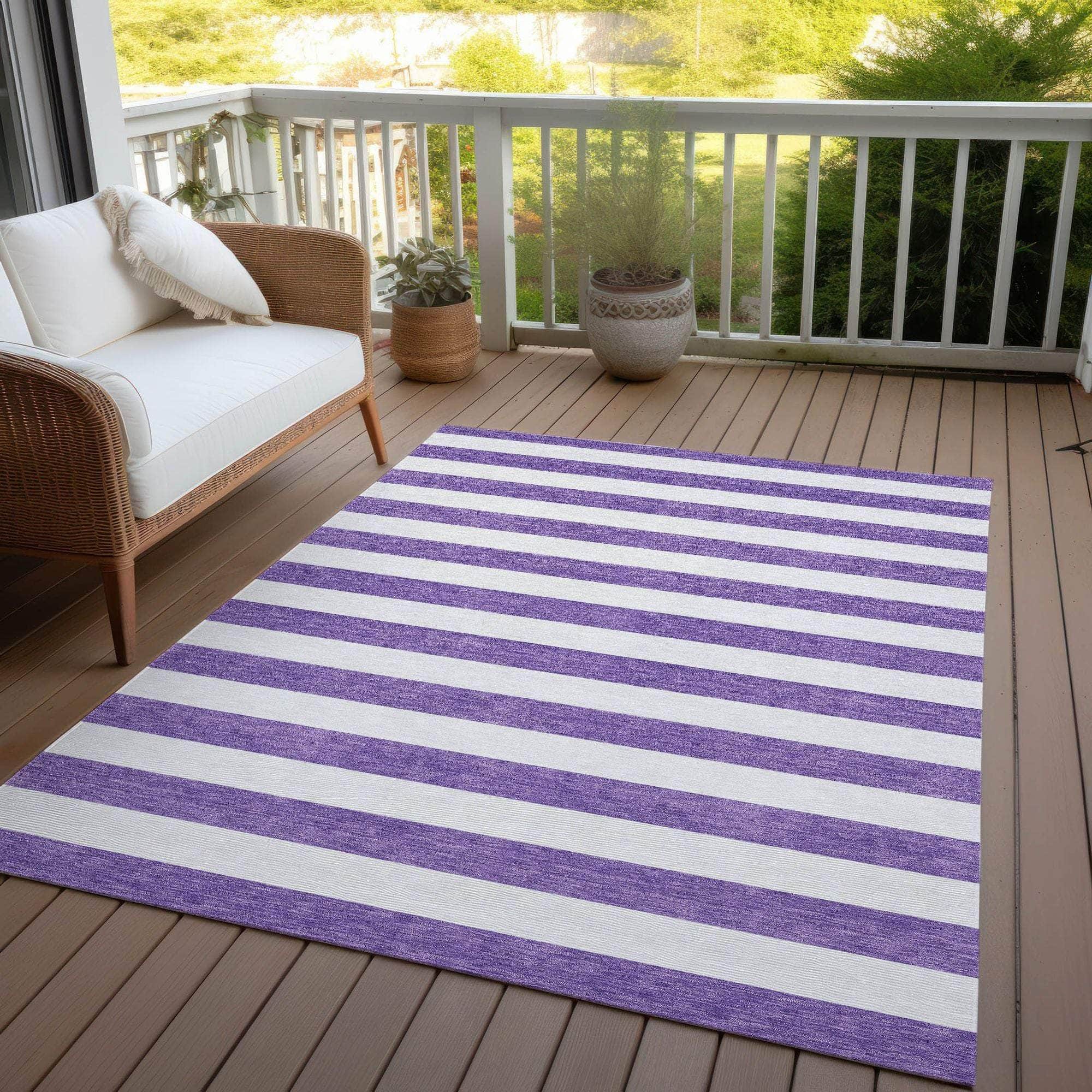 Machine Made ACN528 Purple Rugs