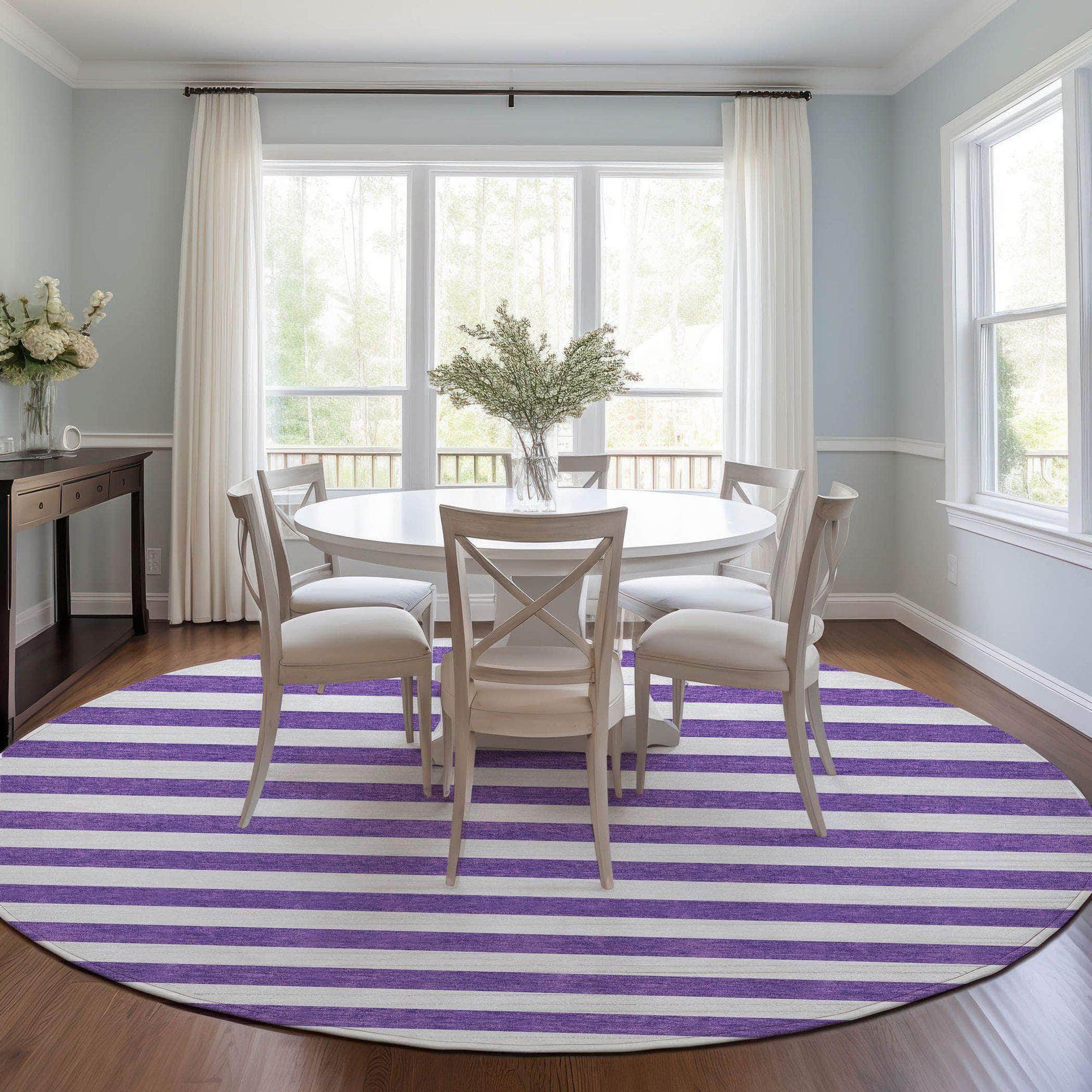 Machine Made ACN528 Purple Rugs