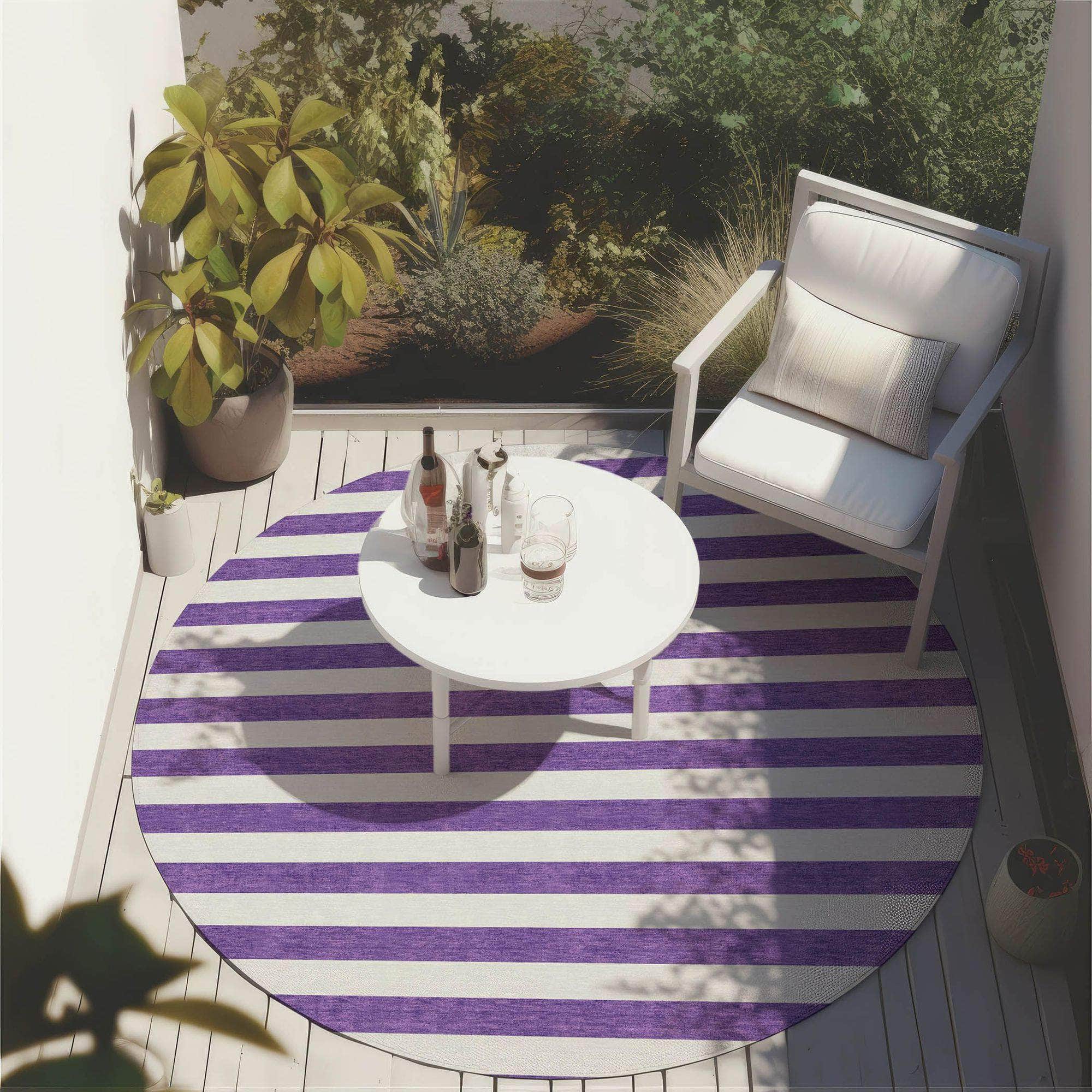 Machine Made ACN528 Purple Rugs
