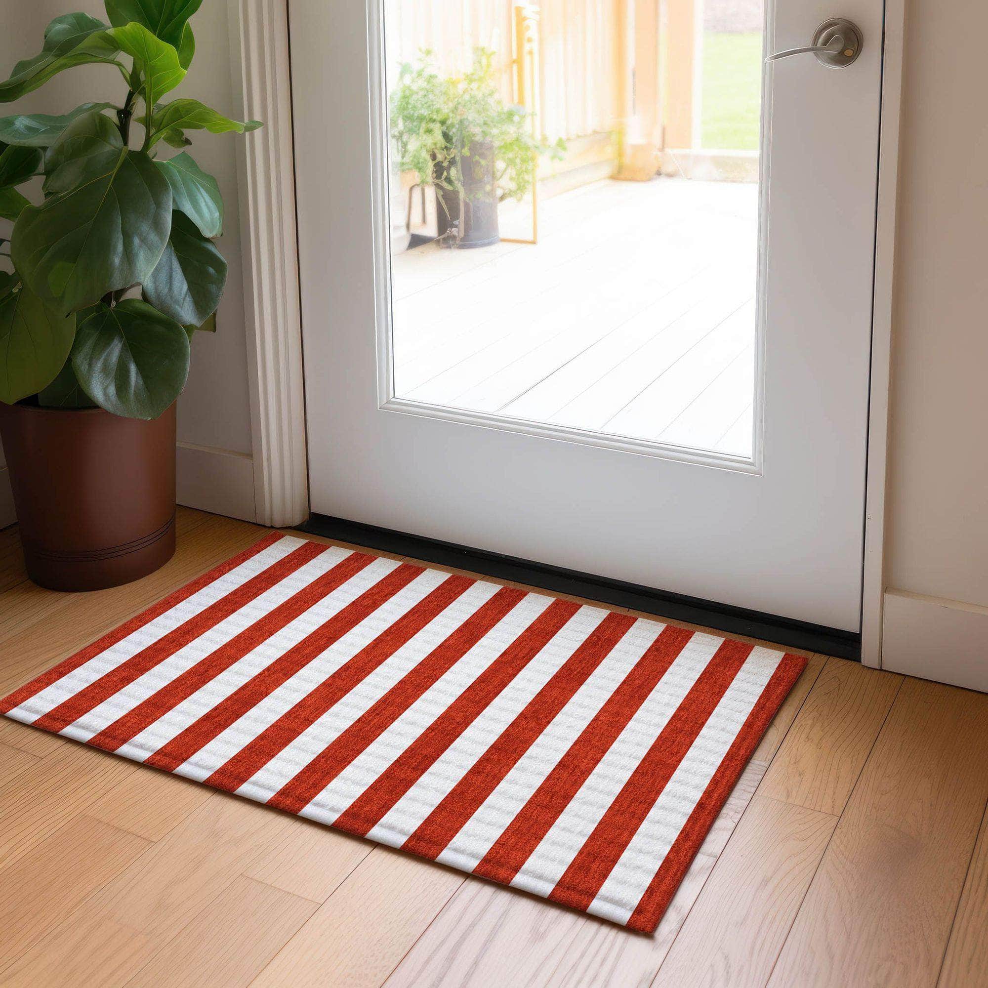 Machine Made ACN528 Red Rugs