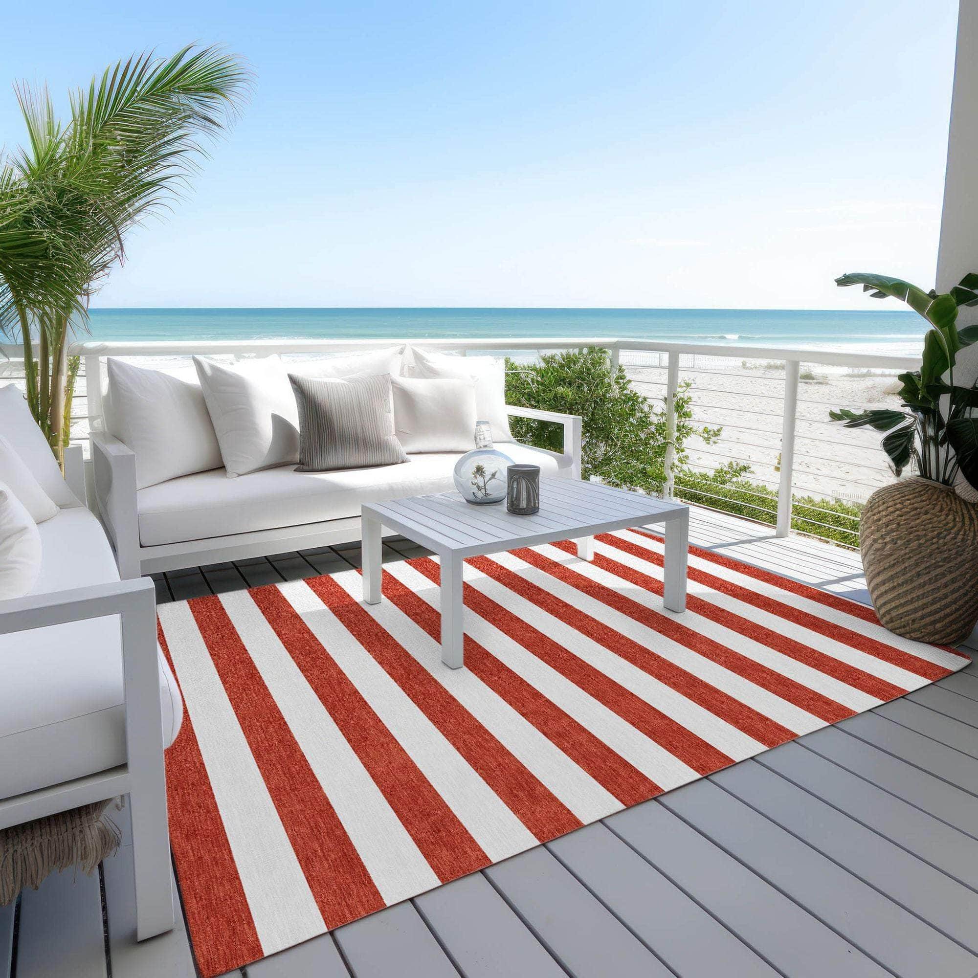 Machine Made ACN528 Red Rugs