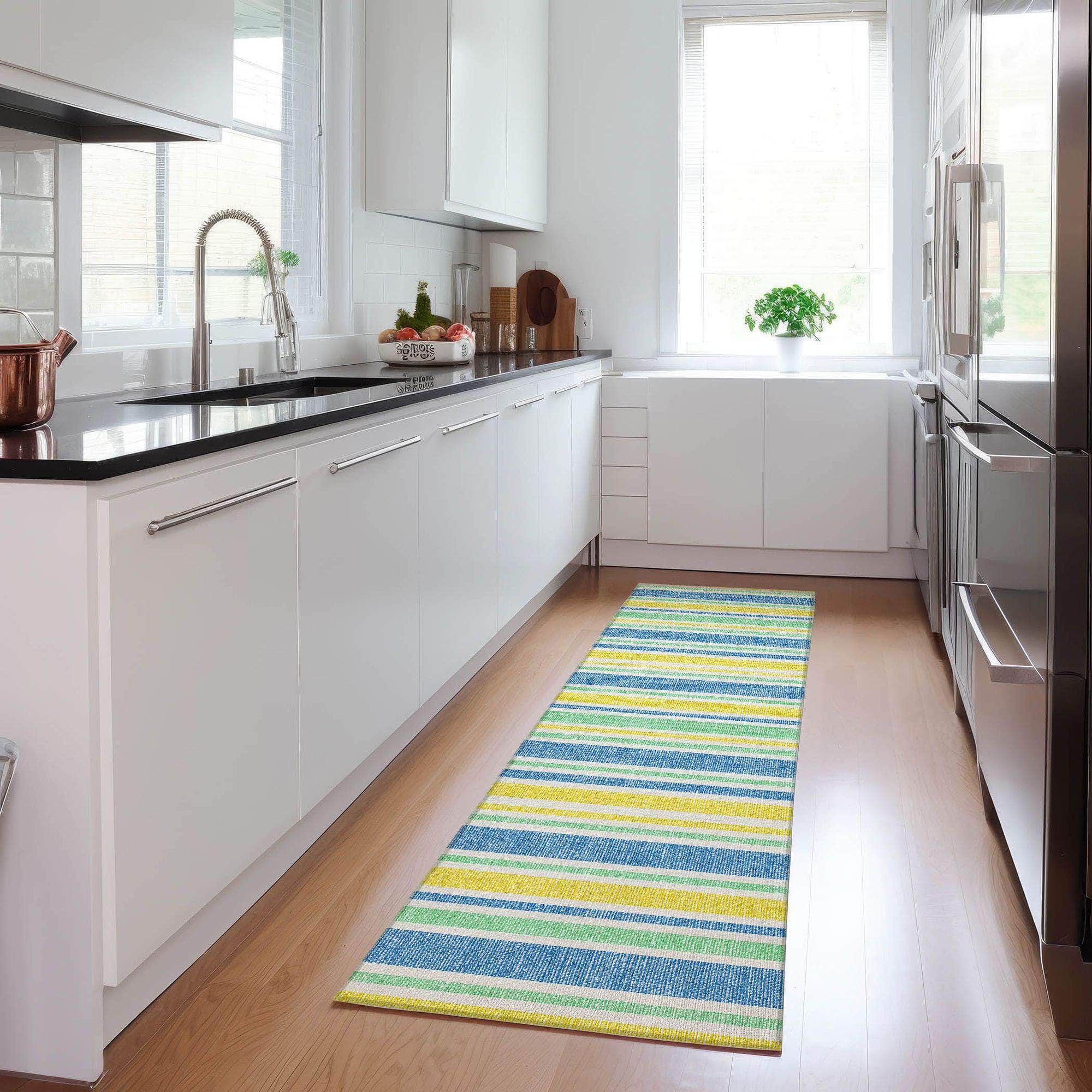 Machine Made ACN531 Yellow Gold Rugs