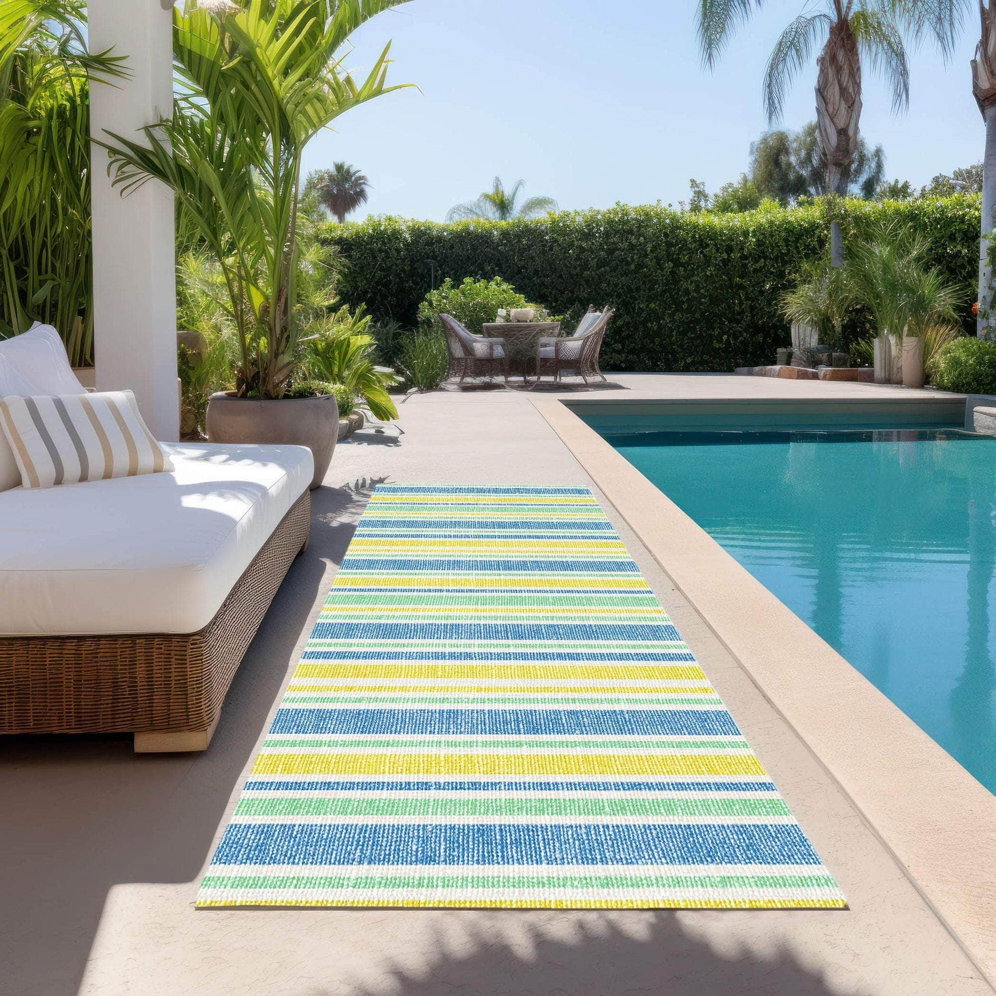 Machine Made ACN531 Yellow Gold Rugs