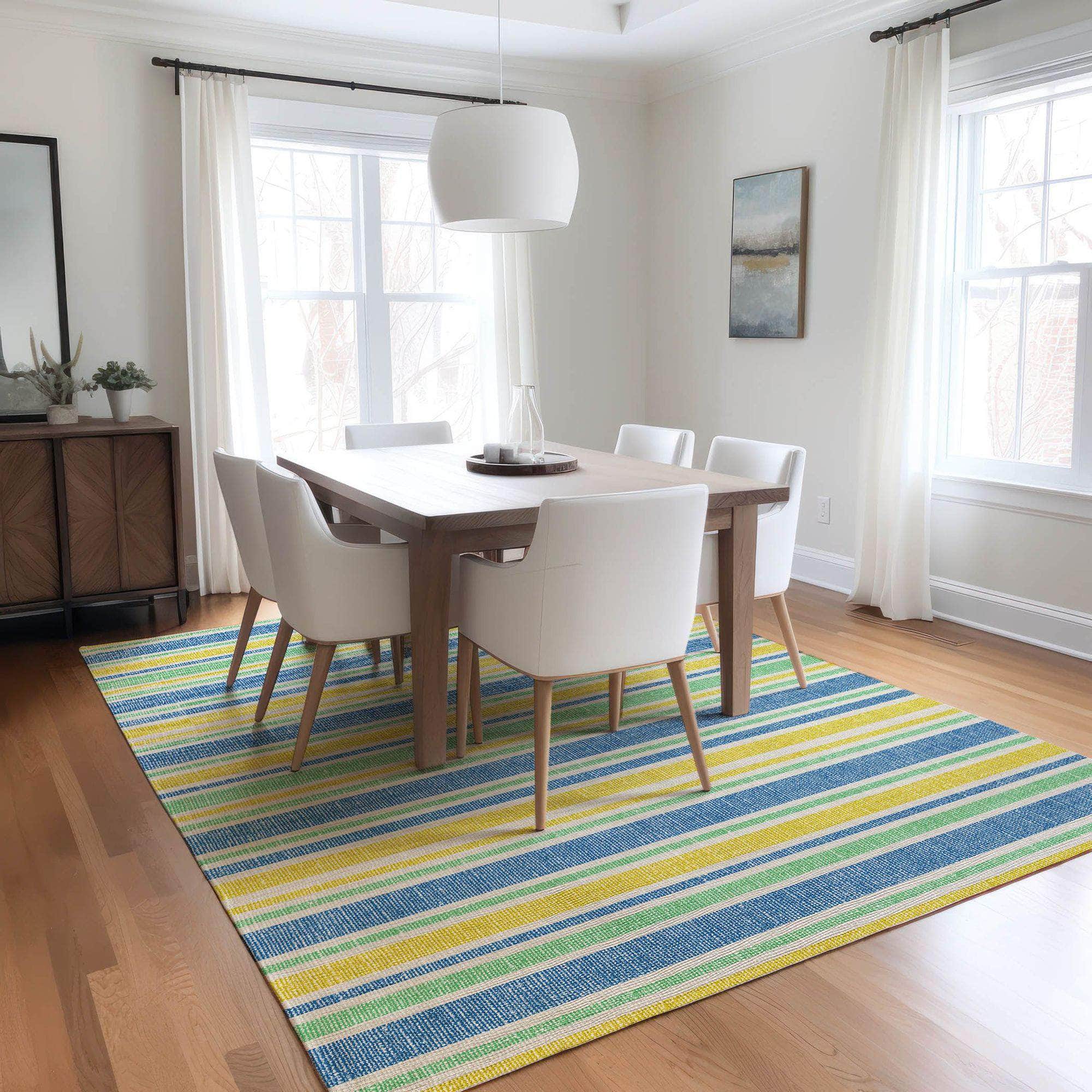 Machine Made ACN531 Yellow Gold Rugs