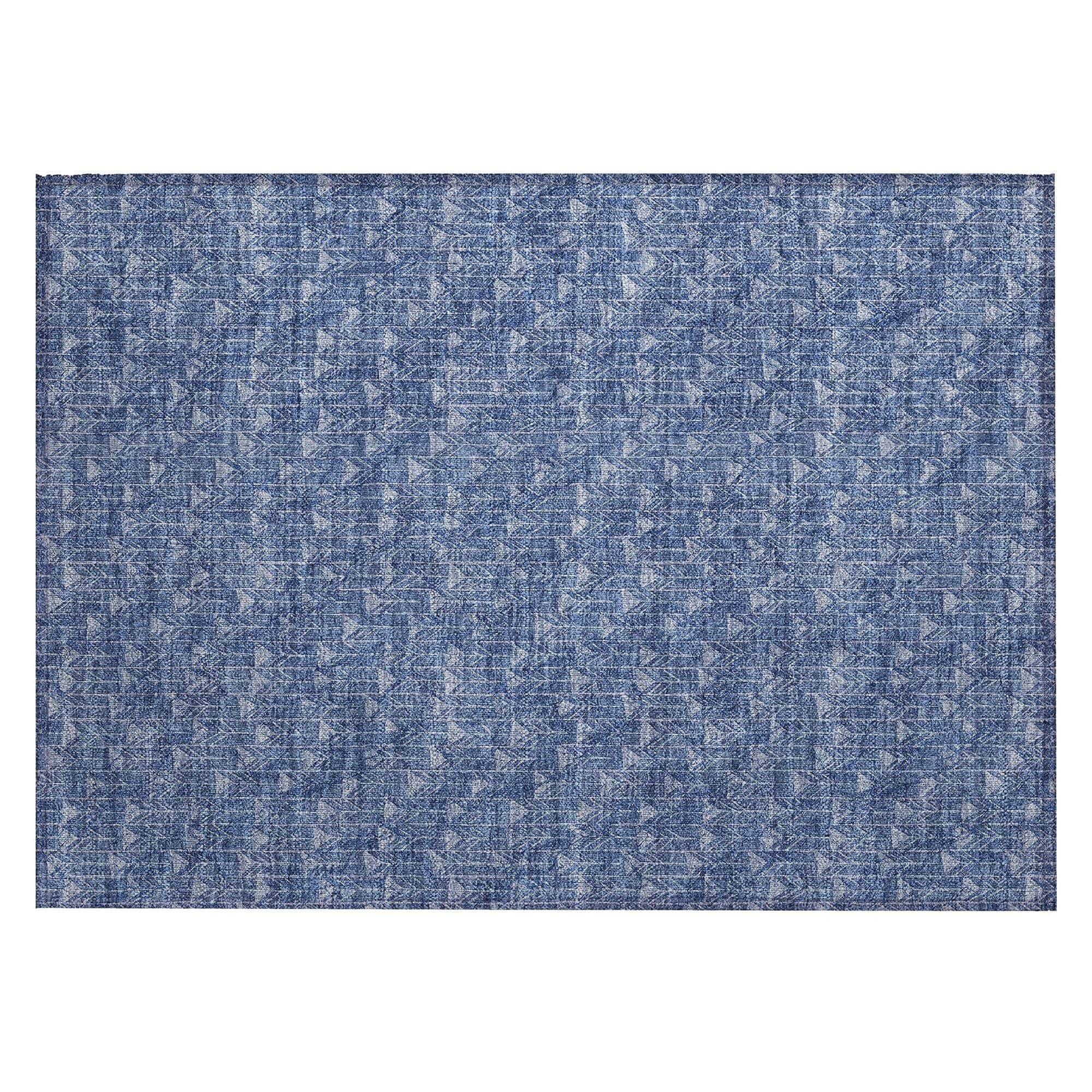 Machine Made ACN514 Navy Blue Rugs