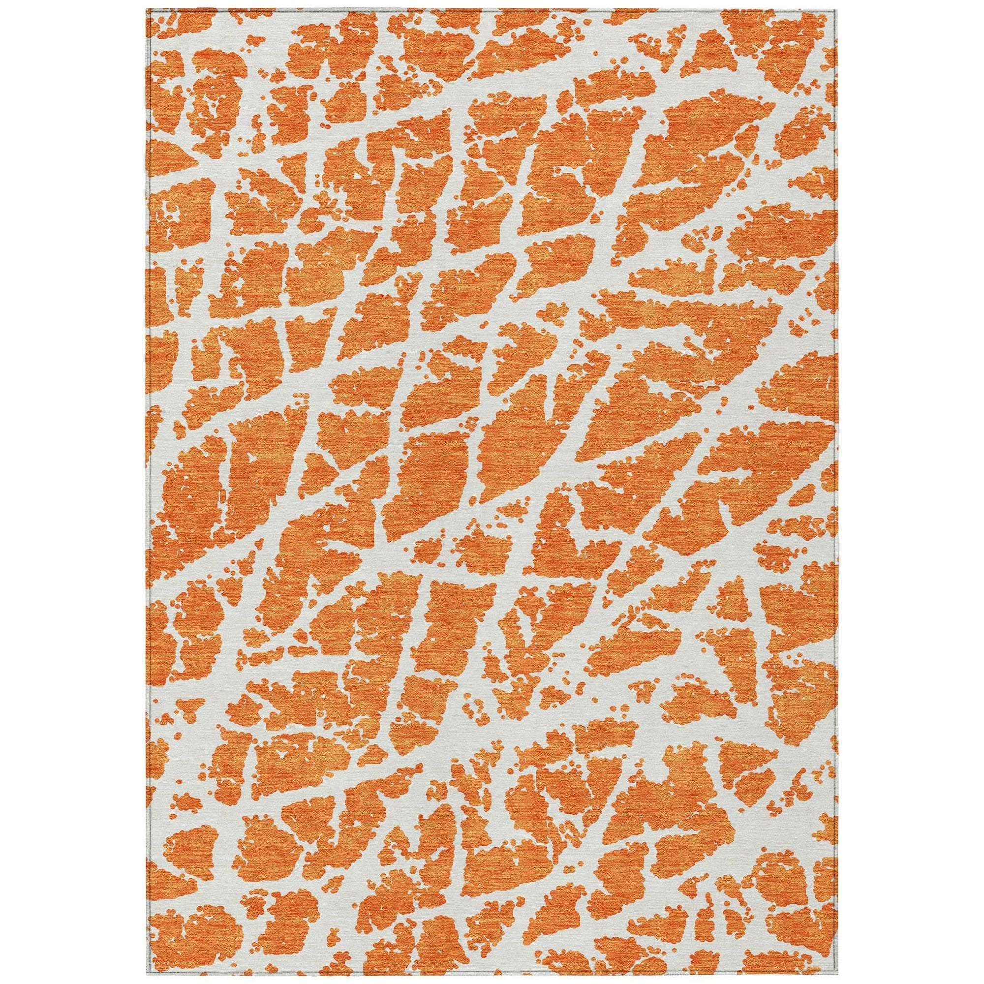 Machine Made ACN501 Orange Rugs