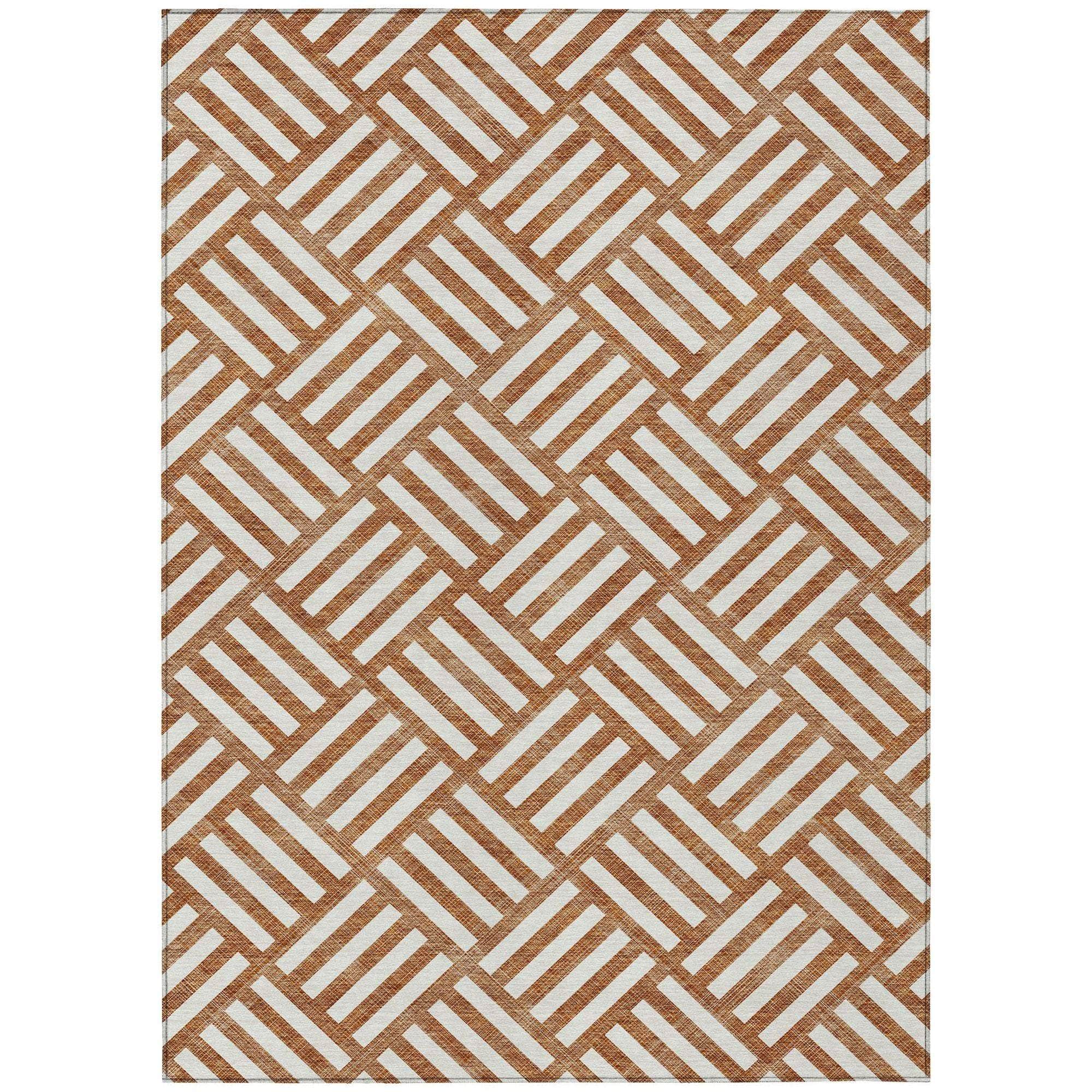 Machine Made ACN620 Paprika Orange Rugs