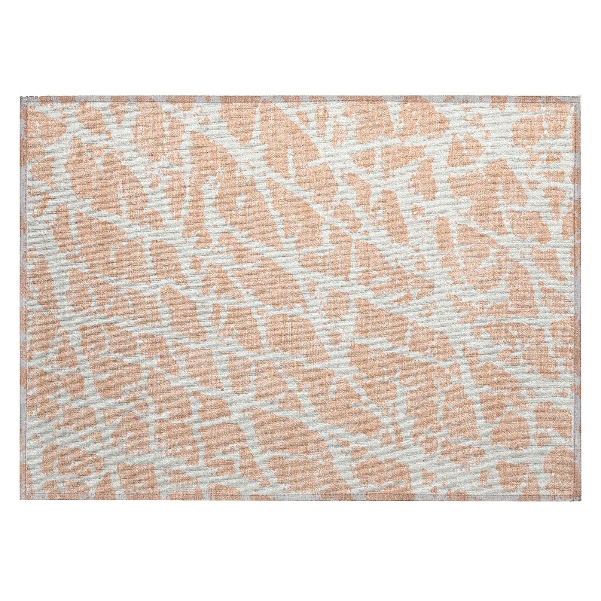Machine Made ACN501 Peach Orange Rugs