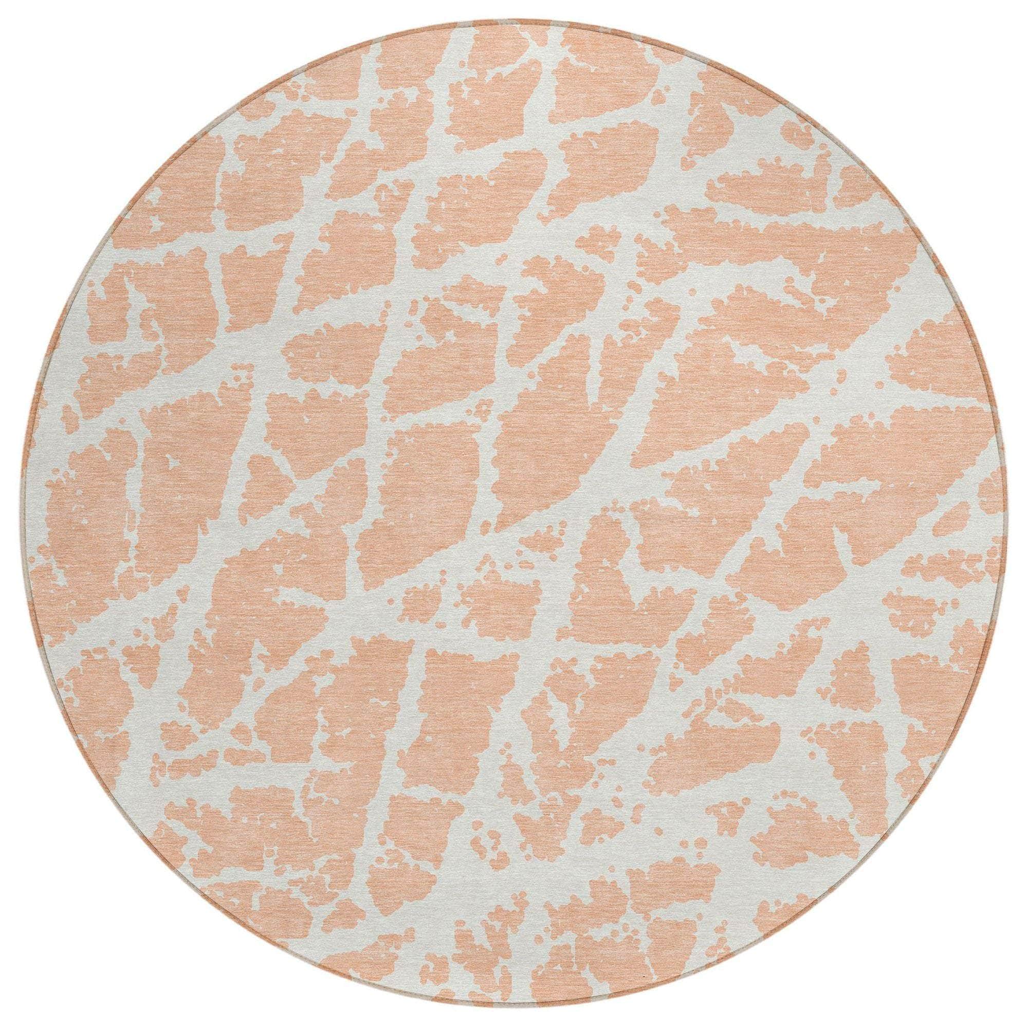 Machine Made ACN501 Peach Orange Rugs