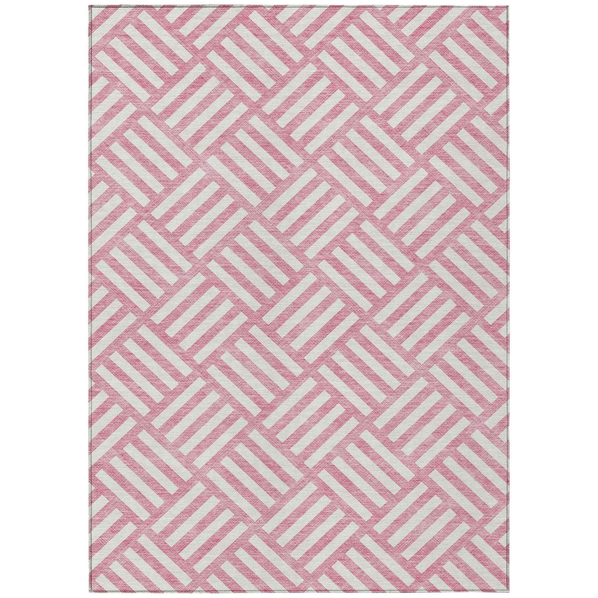 Machine Made ACN620 Pink Rugs